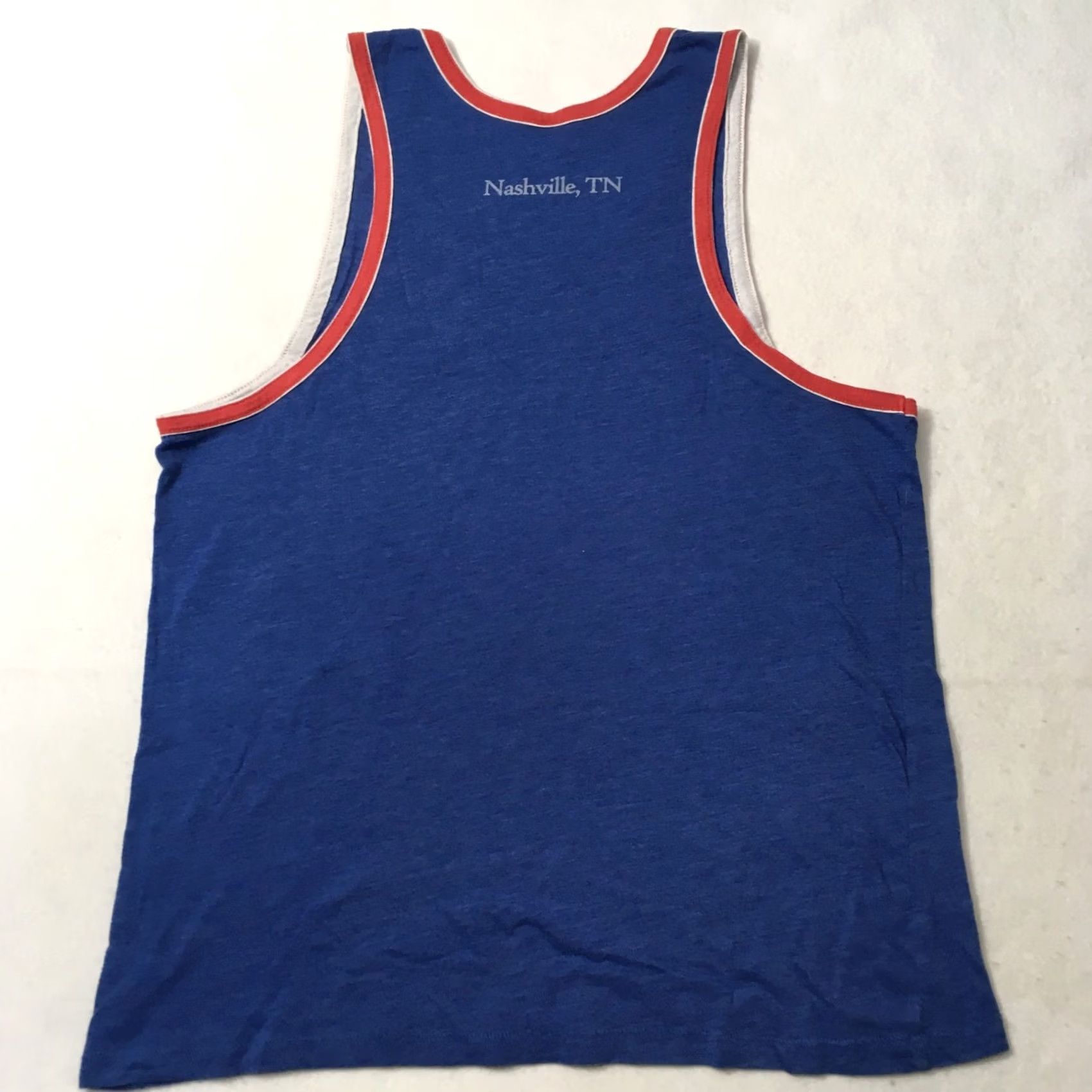Vintage Alternative Mens BLUE Tank Top POWER Yoga Climbing Shirt XL Blue Logo Shirt Bohemian Hippie Sports Mens XL Blue Size US XL / EU 56 / 4 - 7 Thumbnail