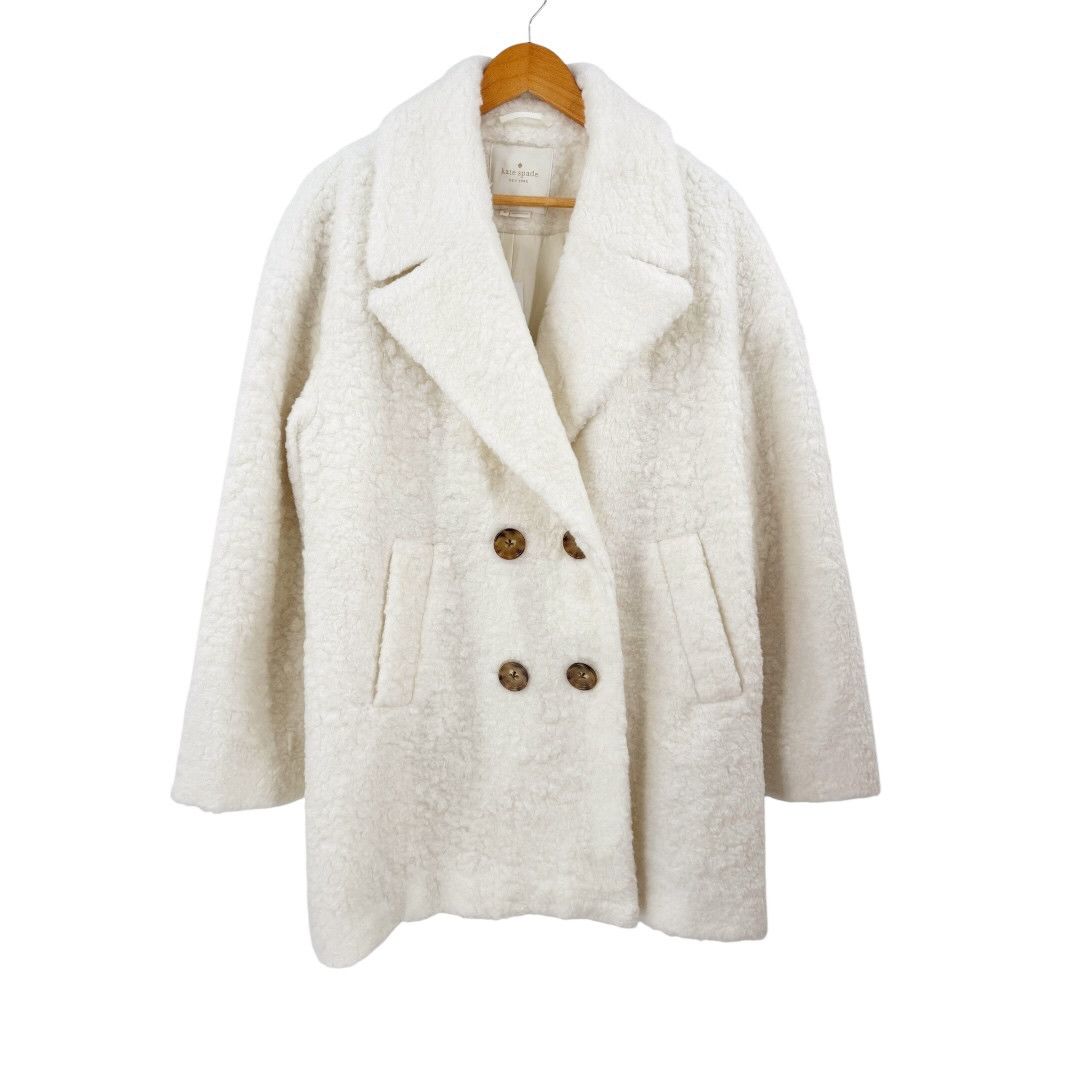 Kate Spade Kate Spade Jacket Teddy Faux Fur Coat Cream M Size M / US 6-8 / IT 42-44 - 4 Thumbnail