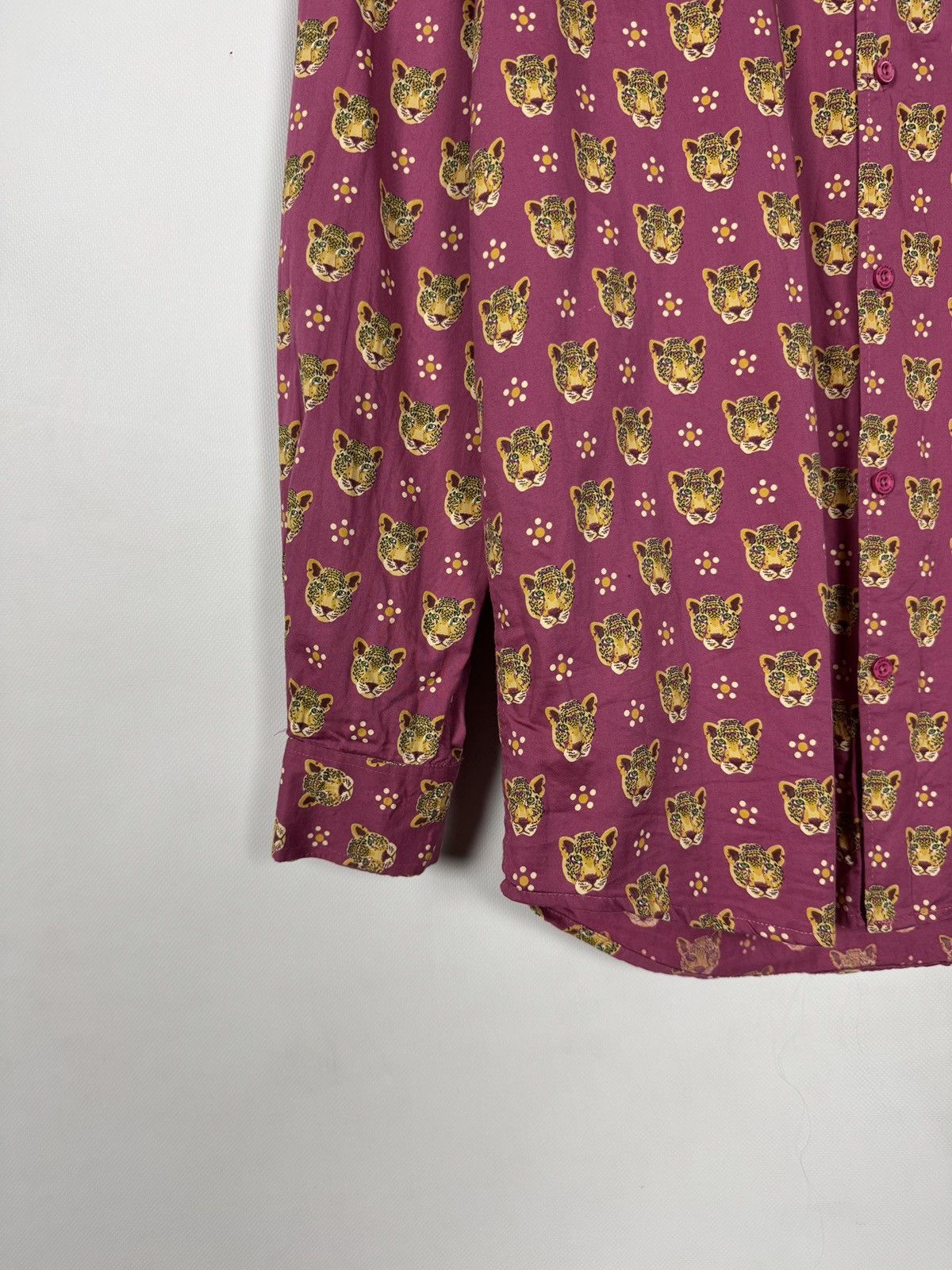 Other Blueberry London Long Sleeve Shirt Leopard Head Printed Sz L Size US L / EU 52-54 / 3 - 4 Thumbnail