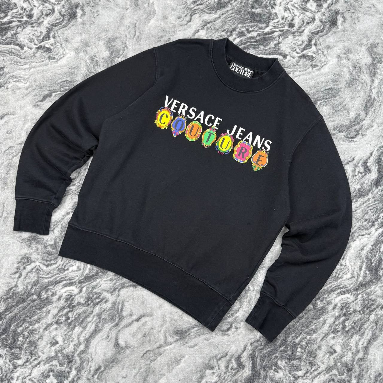 Versace Versace Jeans Couture Multicoloured Logo Sweatshirt Size US S / EU 44-46 / 1 - 1 Thumbnail