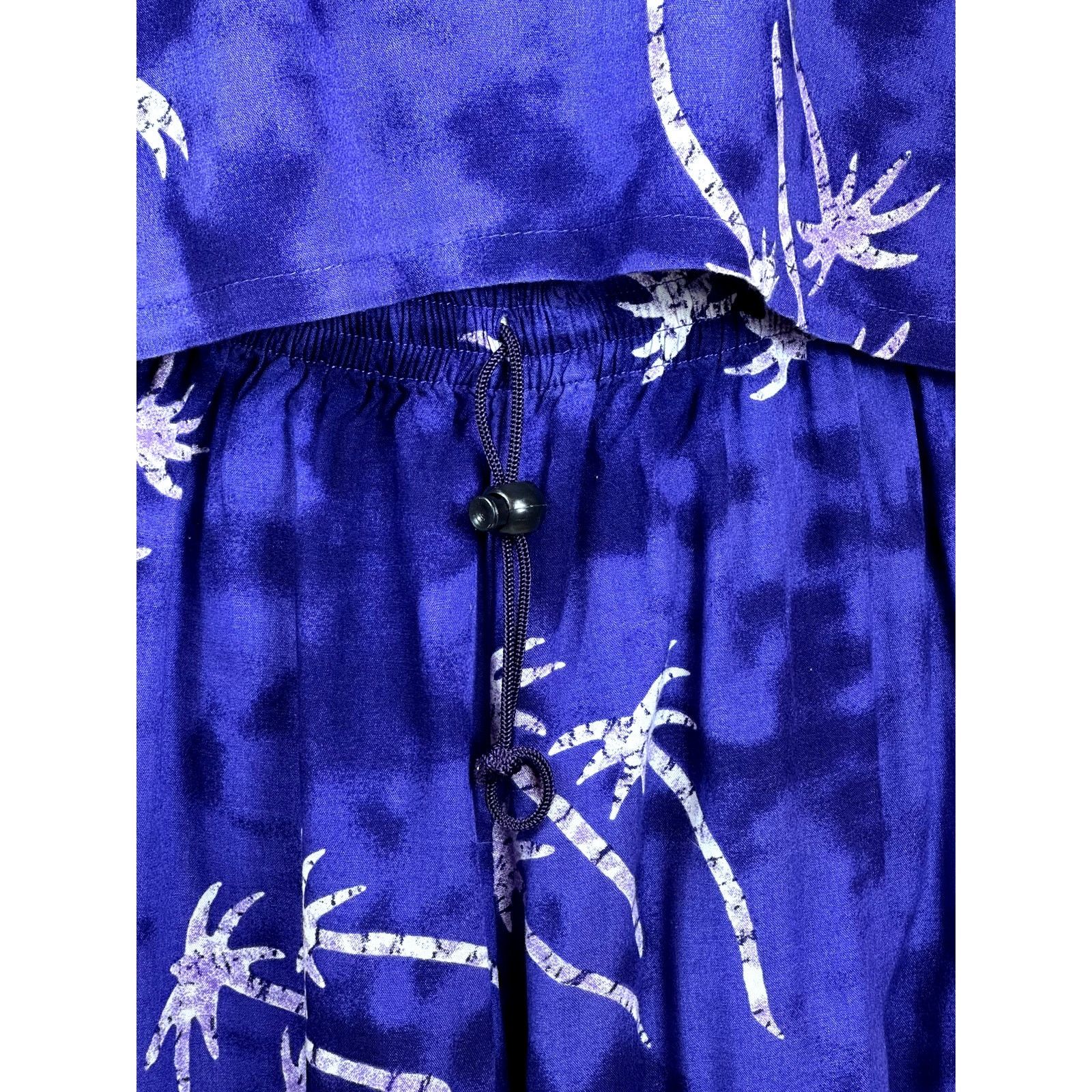 Other 2 Piece Island Ready Crop Top Matching Pants Palm Trees L Size 34" / US 12 / IT 48 - 8 Thumbnail