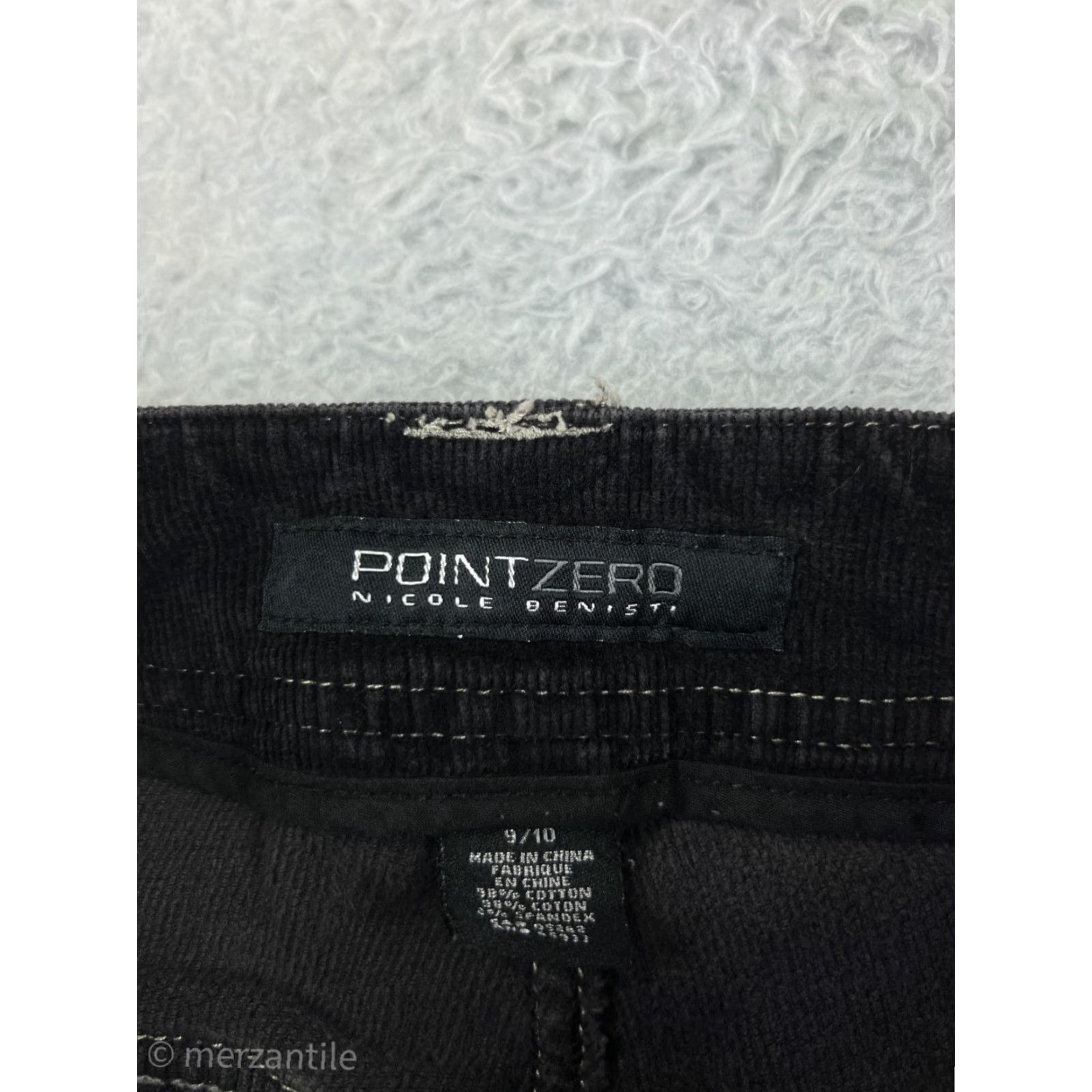 Point Zero Point Zero Womens Pants Corduroy Straight Black 9 Cotton Blend Size 30" / US 8 / IT 44 - 7 Thumbnail