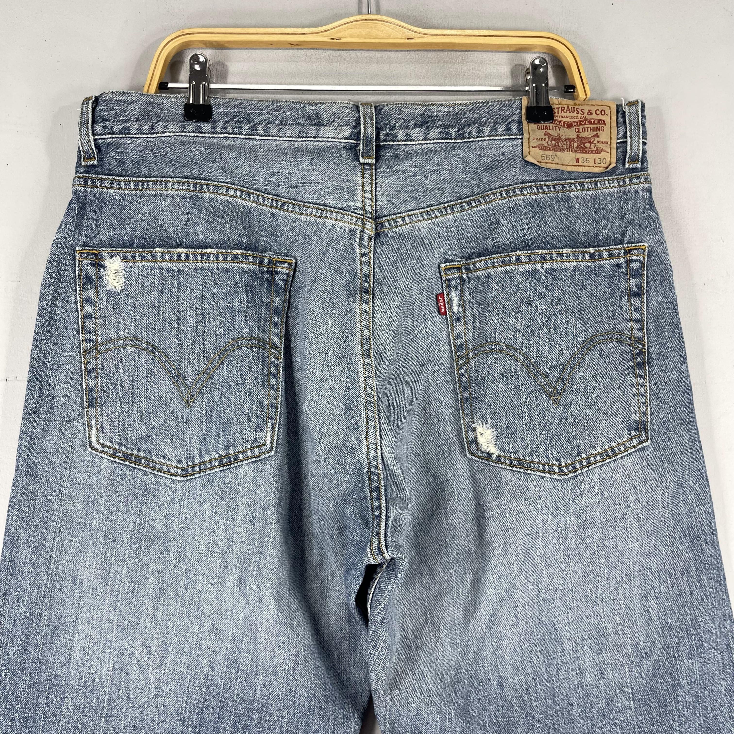 Levi's Vintage Clothing × Vintage W37 L26 Vintage Levis Distressed High Rise Cropped Jeans Size US 37 - 10 Thumbnail