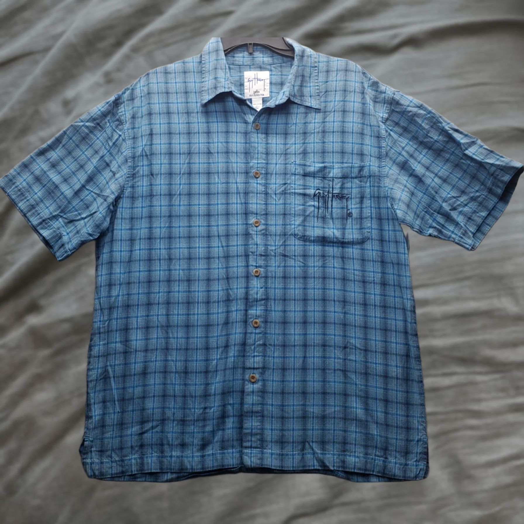 Guy Harvey Guy Harvey by AFTCO Mens L Plaid Long Sleeve Button-Up Shirt Size US L / EU 52-54 / 3 - 1 Thumbnail