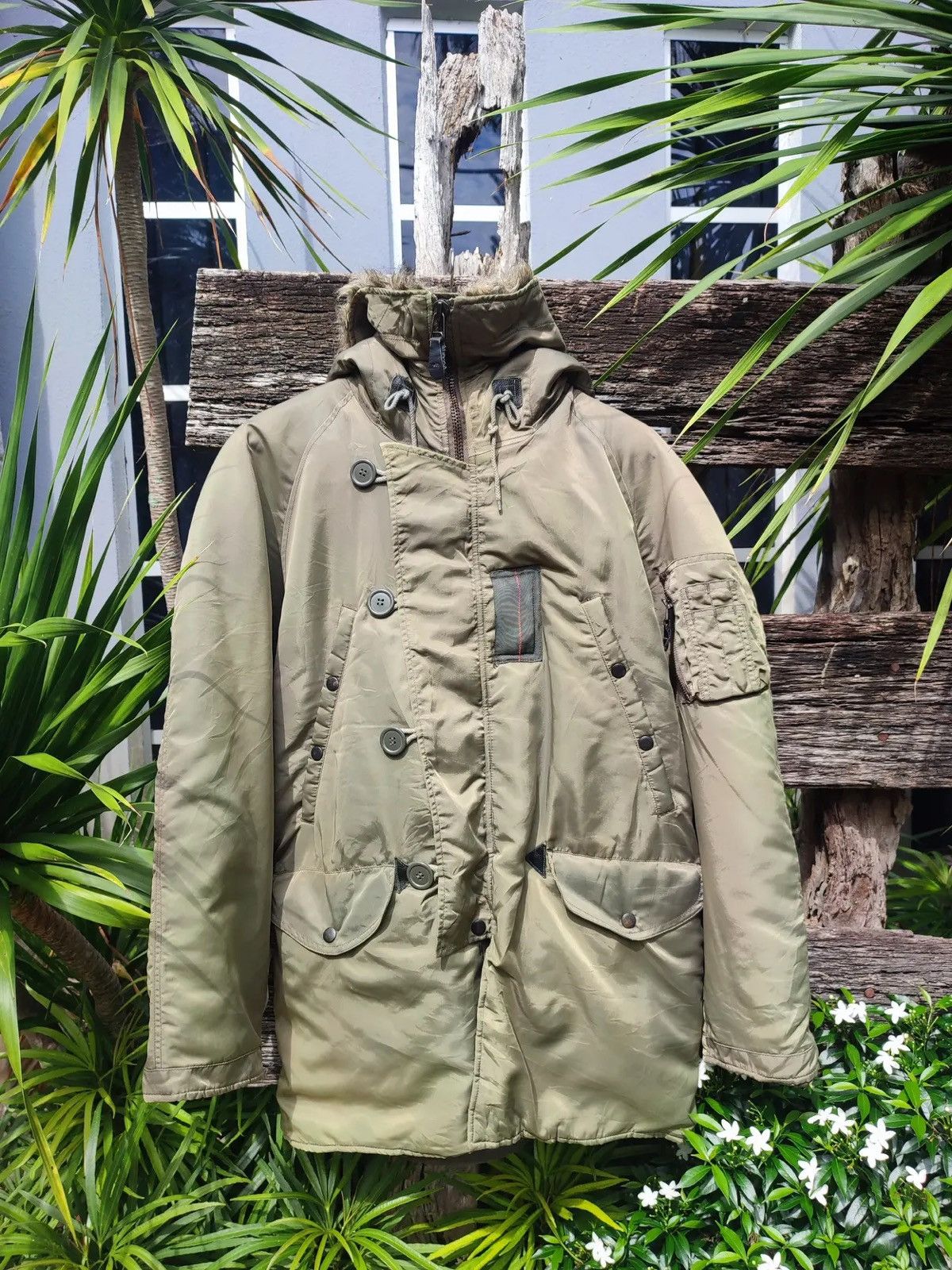 Avirex Vintage Y2K Avirex Officers Military Parka – Faux Fur Lined Size US L / EU 52-54 / 3 - 1 Thumbnail