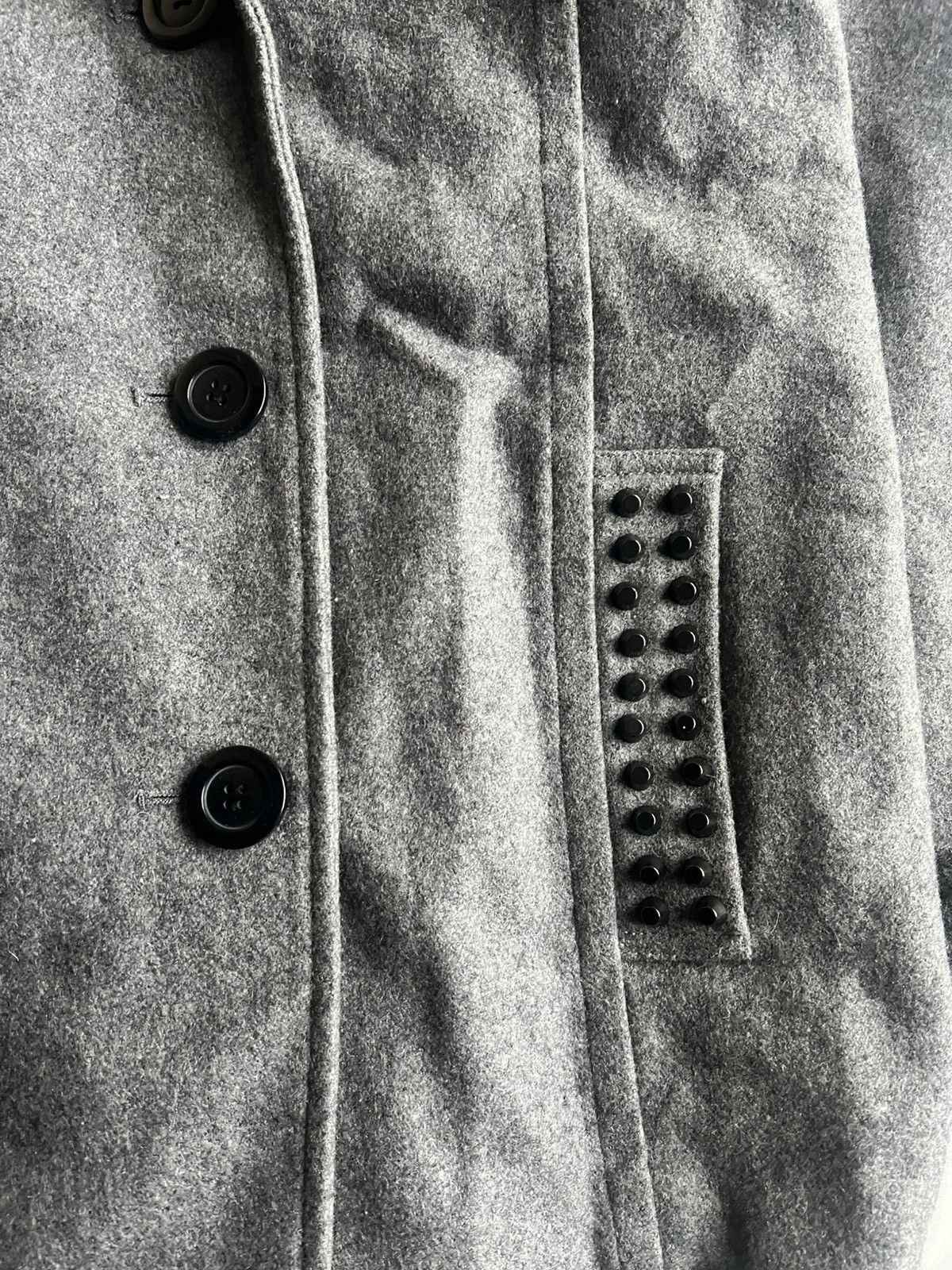 Japanese Brand Glad News Fur Lined Studded Pea Coat Size US M / EU 48-50 / 2 - 3 Thumbnail