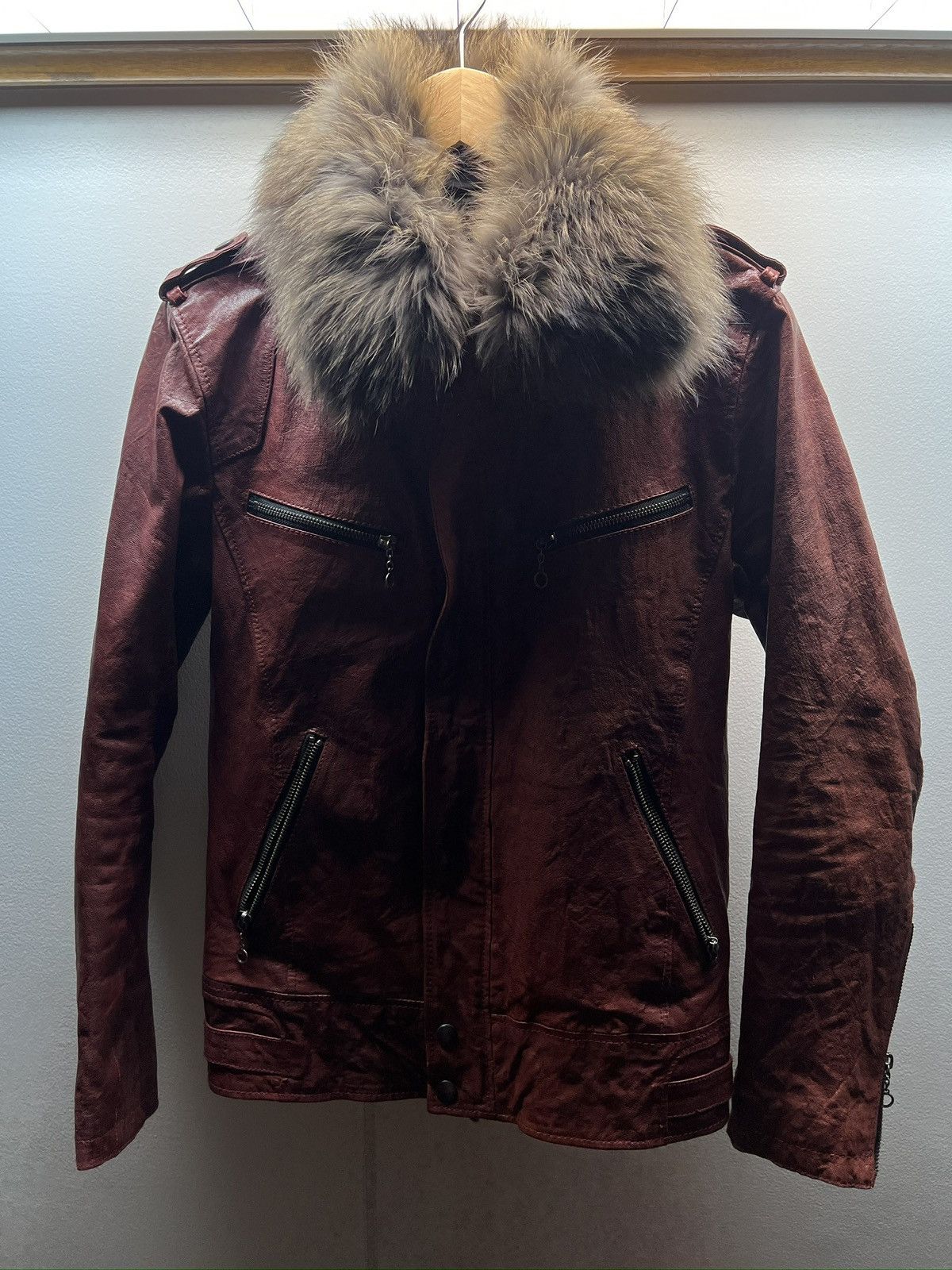 14th Addiction TETE HOMME LEATHER JACKET WITH FUR Size US M / EU 48-50 / 2 - 1 Preview