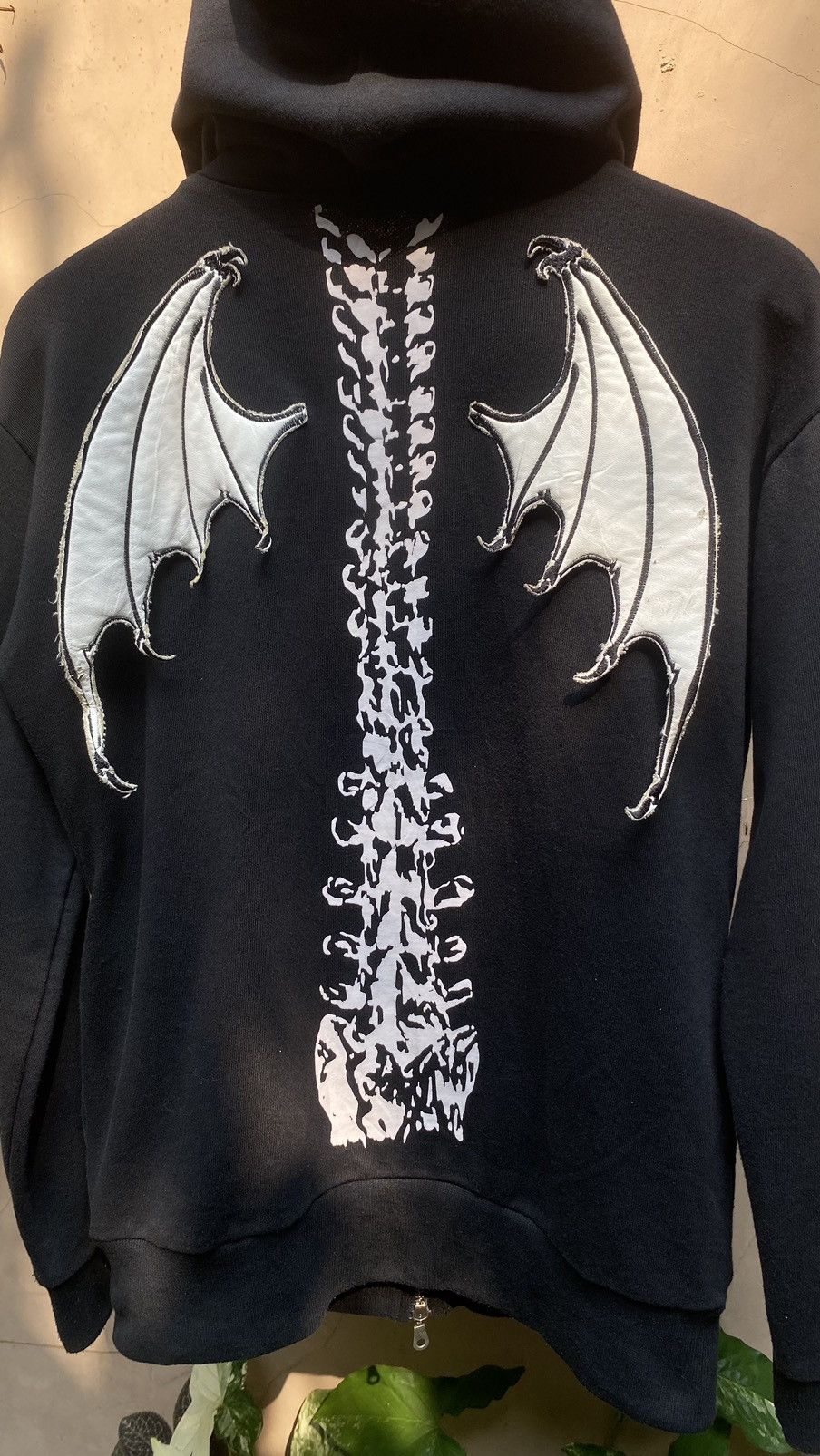 14th Addiction × If Six Was Nine × Le Grande Bleu (L.G.B.) Y2K Skeleton Glad News Skull Zip Hoodie Size US M / EU 48-50 / 2 - 4 Thumbnail