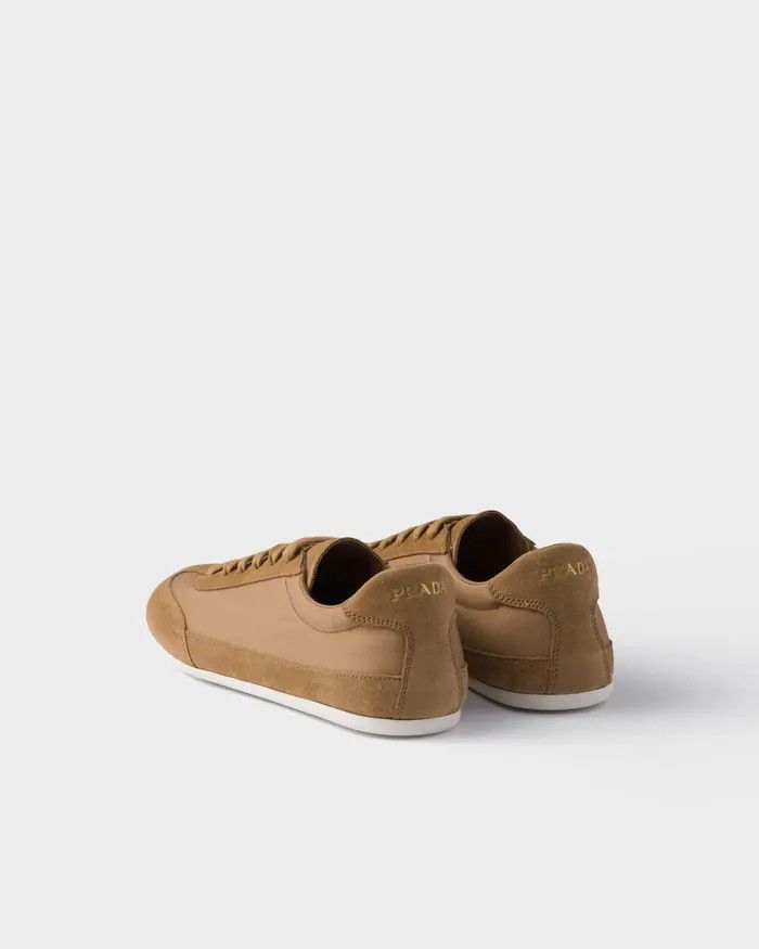 Prada o1mt1gz0226 Suede And Fabric Sneakers in Brown Size US 12 / EU 45 - 4 Thumbnail