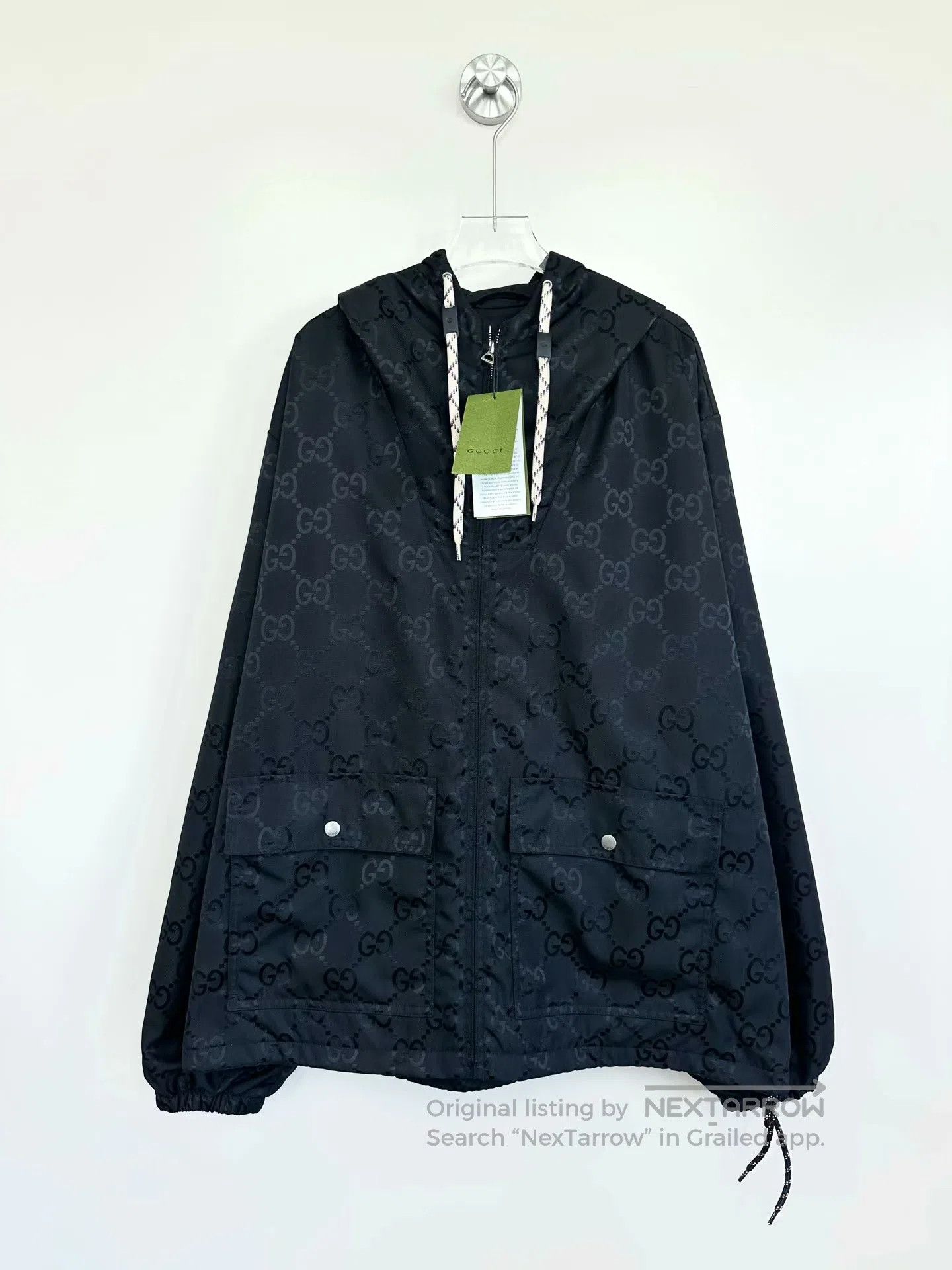 Gucci Guicci Black Camouflage Old Flower Full Print Hooded Zip J Size US M / EU 48-50 / 2 - 1 Thumbnail