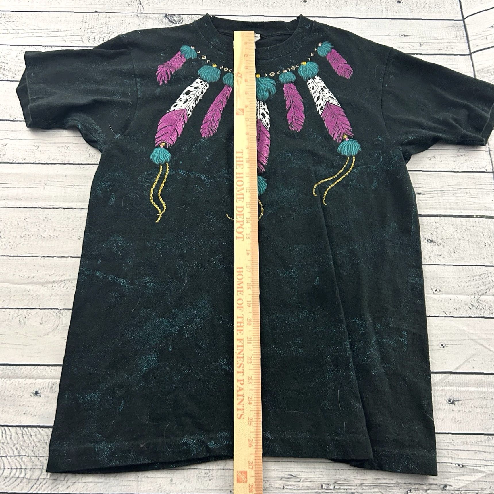 Vintage VINTAGE Buffalo Aztec Short Sleeve T Shirt Men's M Black Buffalo Feather Aztec Short Sleeve T Shirt Mens Black 90s Size US M / EU 48-50 / 2 - 3 Thumbnail