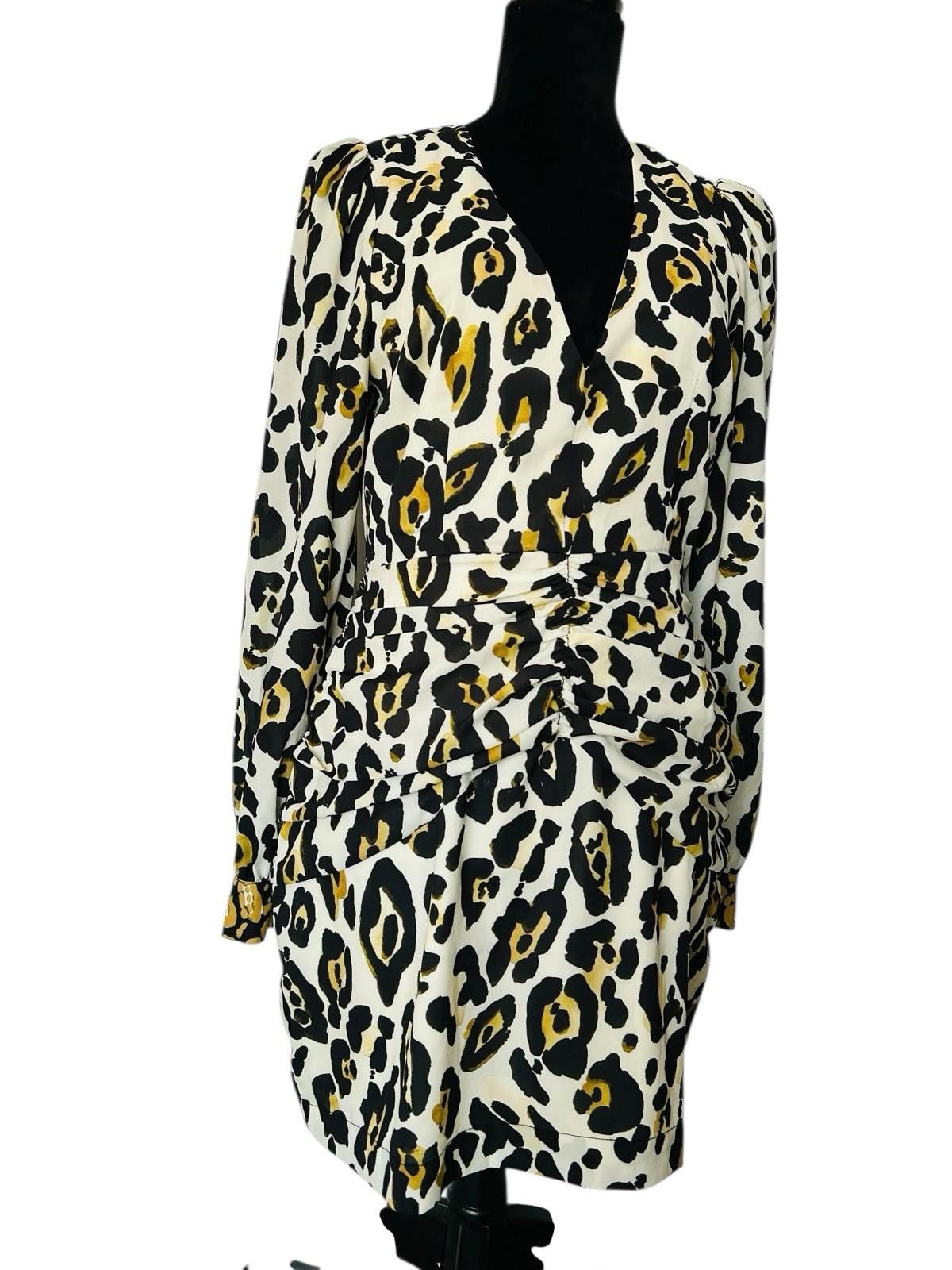 Other Vestire dress leopard long sleeved - Size AU 10 US 6 (009) Size M / US 6-8 / IT 42-44 - 5 Thumbnail