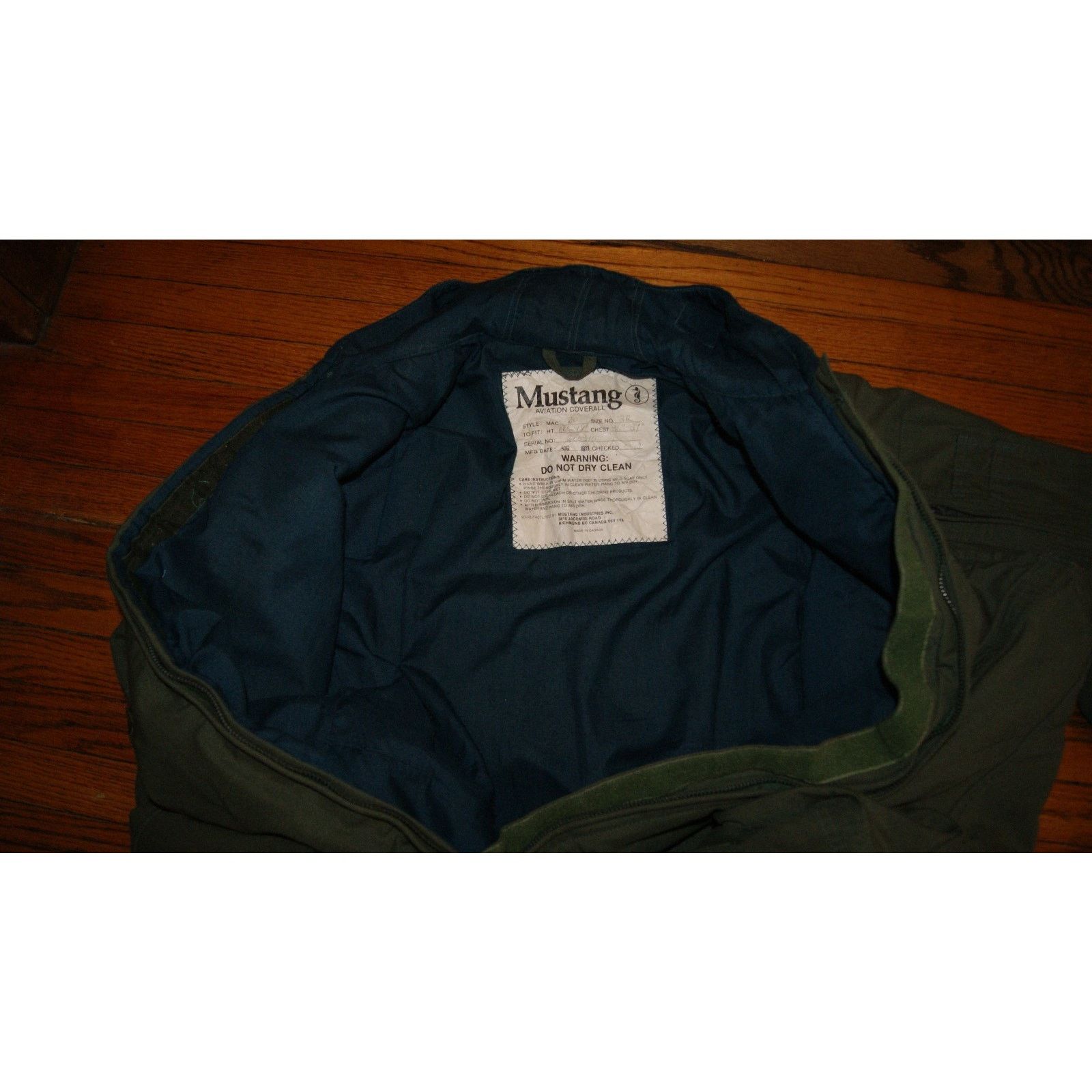 Mustang VTG Mustang Aviation Pilot Coveralls Mac-20 8R Lined Hood Size US 38 / EU 54 - 9 Thumbnail