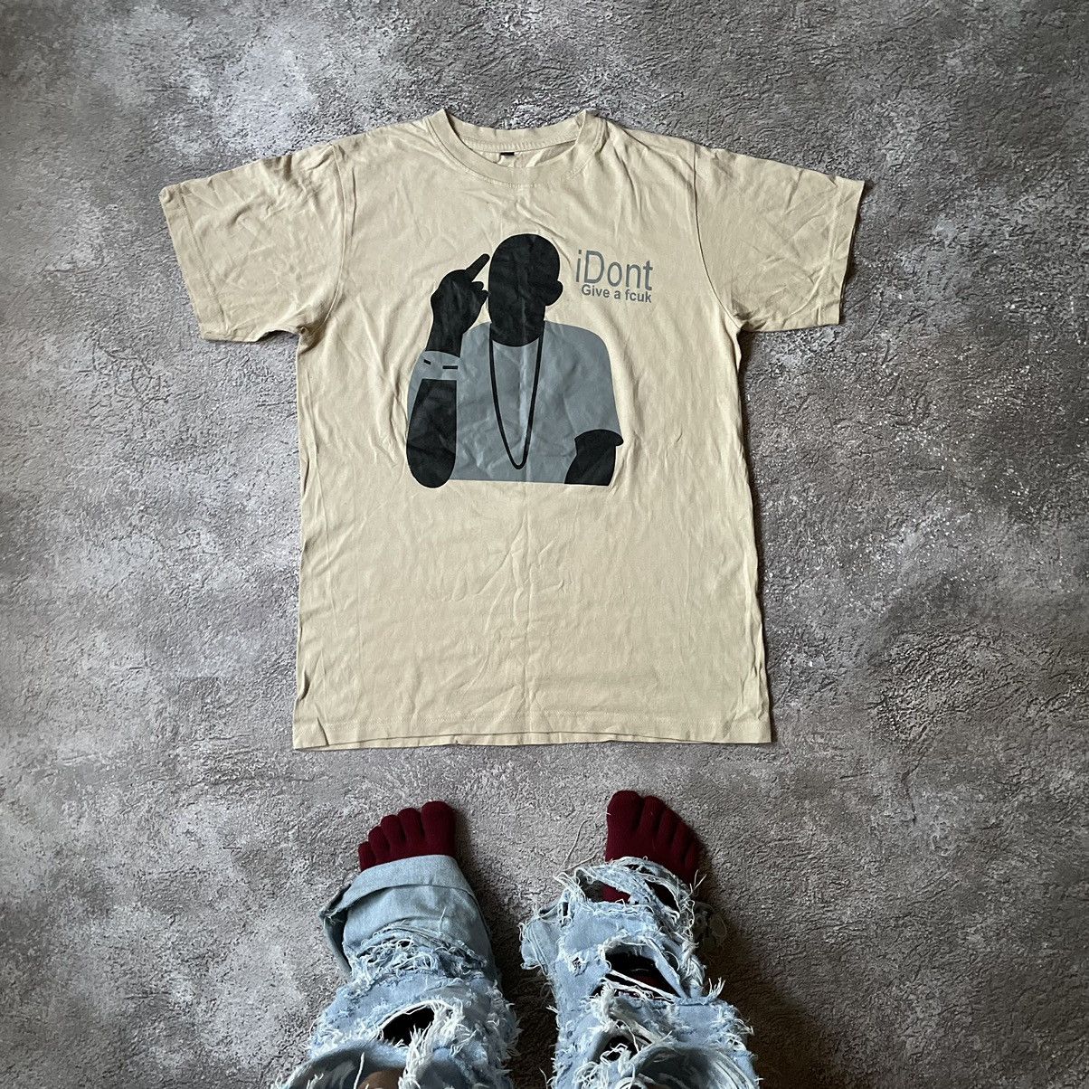 Vintage Vintage Y2K ADULT “ I DONT GIVE A FUCK FINGER“ FUNNY TEE Size US L / EU 52-54 / 3 - 1 Thumbnail