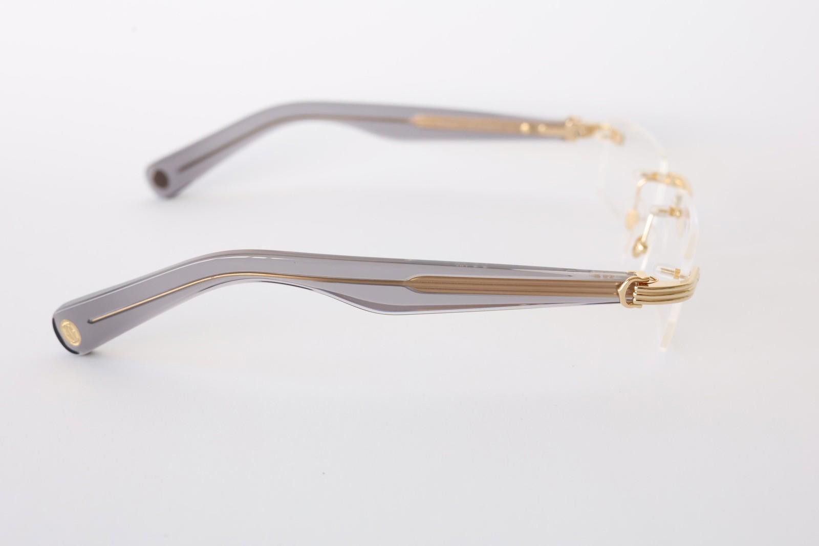 Cartier New Cartier eyewear optical eyeglasses CT0537O 001 gold grey Size ONE SIZE - 6 Thumbnail