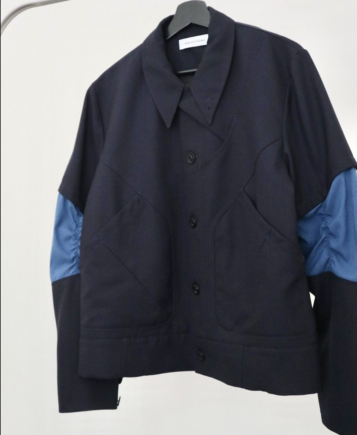Kiko Kostadinov KIKO KOSTADINOV 22SS Navy blue cropped jacket Size US L / EU 52-54 / 3 - 3 Thumbnail