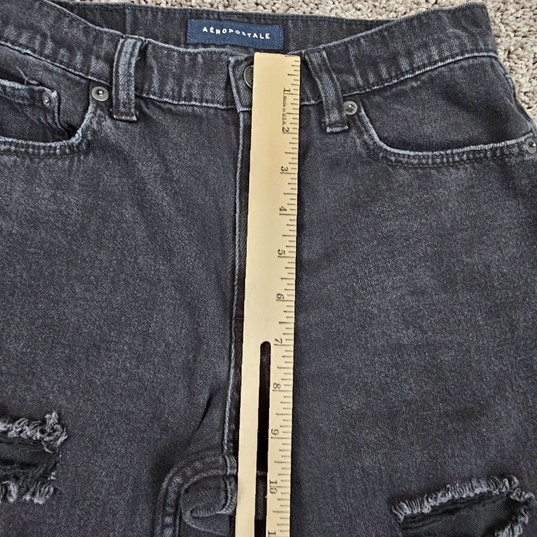 Vintage Aéropostale Mom Jeans Women 4 Black High Rise Distressed 27x26 Relaxed Fit Denim Size 27" / US 4 / IT 40 - 4 Thumbnail