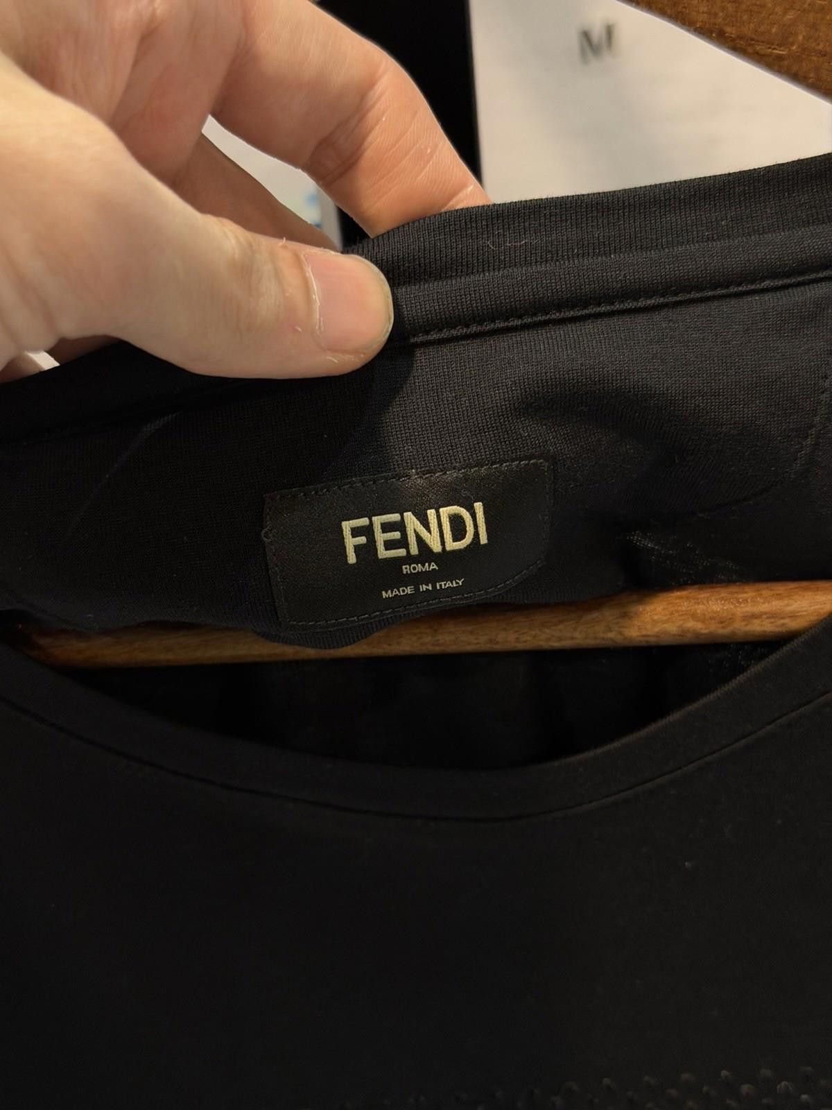 Fendi FENDI Men's Size- (58) Cotton Black Yellow Eyes T-Shirt $700 Size US XL / EU 56 / 4 - 7 Thumbnail