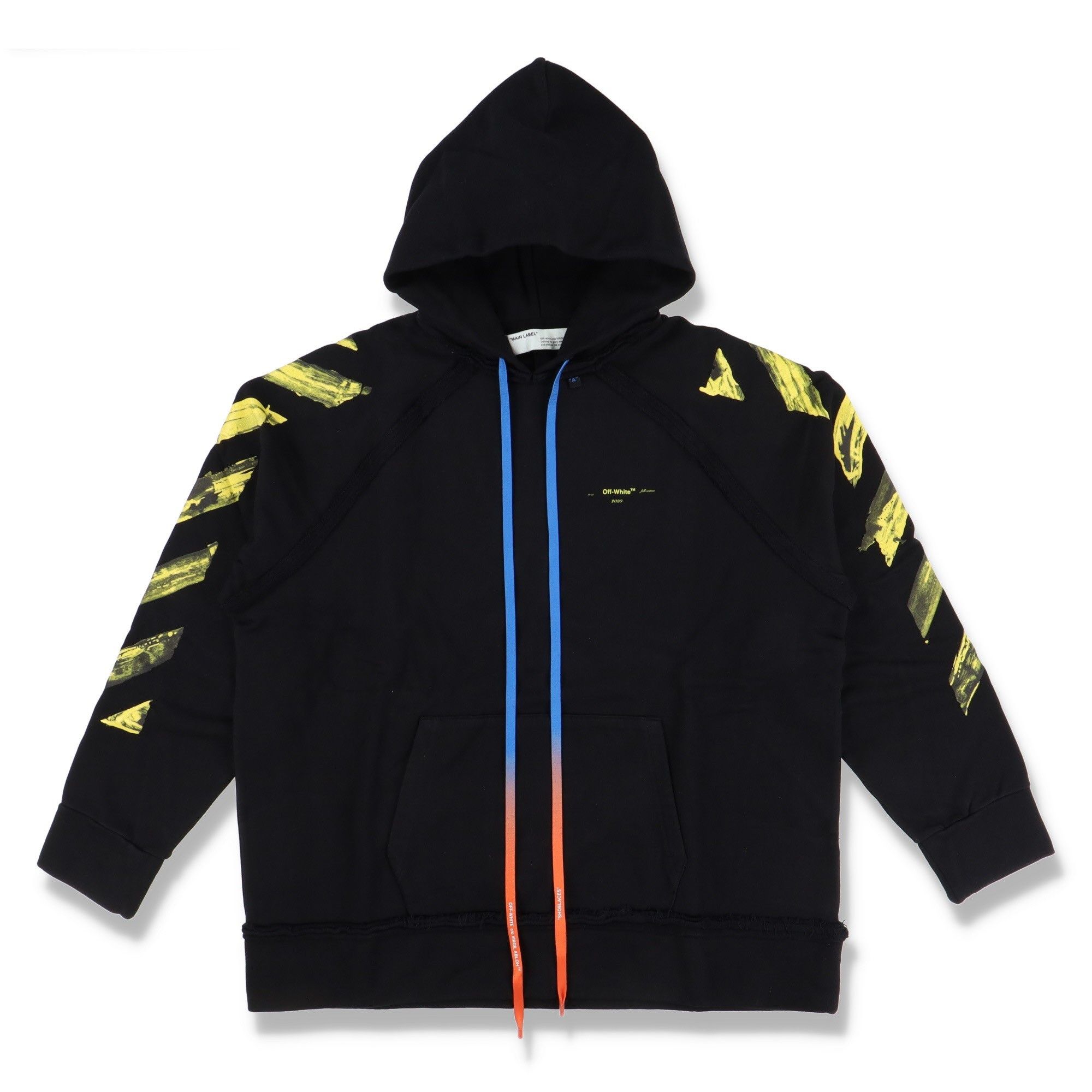 image of Off White Ssense Black Acrylic Arrows Oversized Hoodie, Men's (Size Medium)
