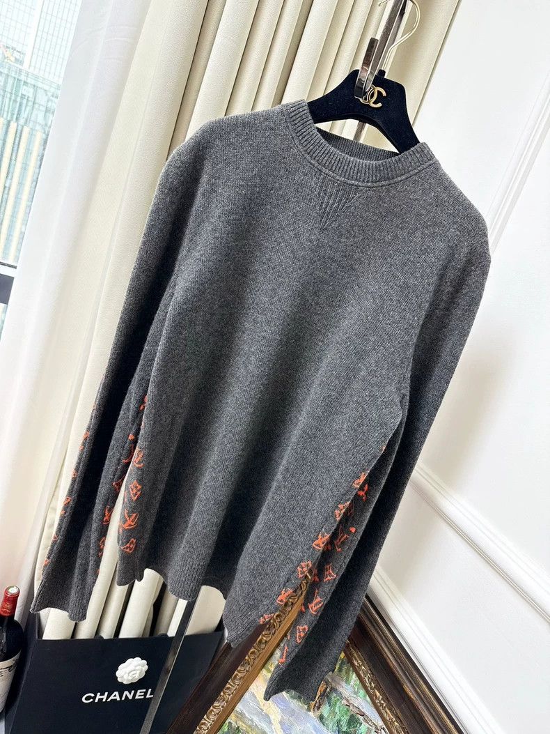 Gray and Orange Louis Vuitton Sweater- DMC