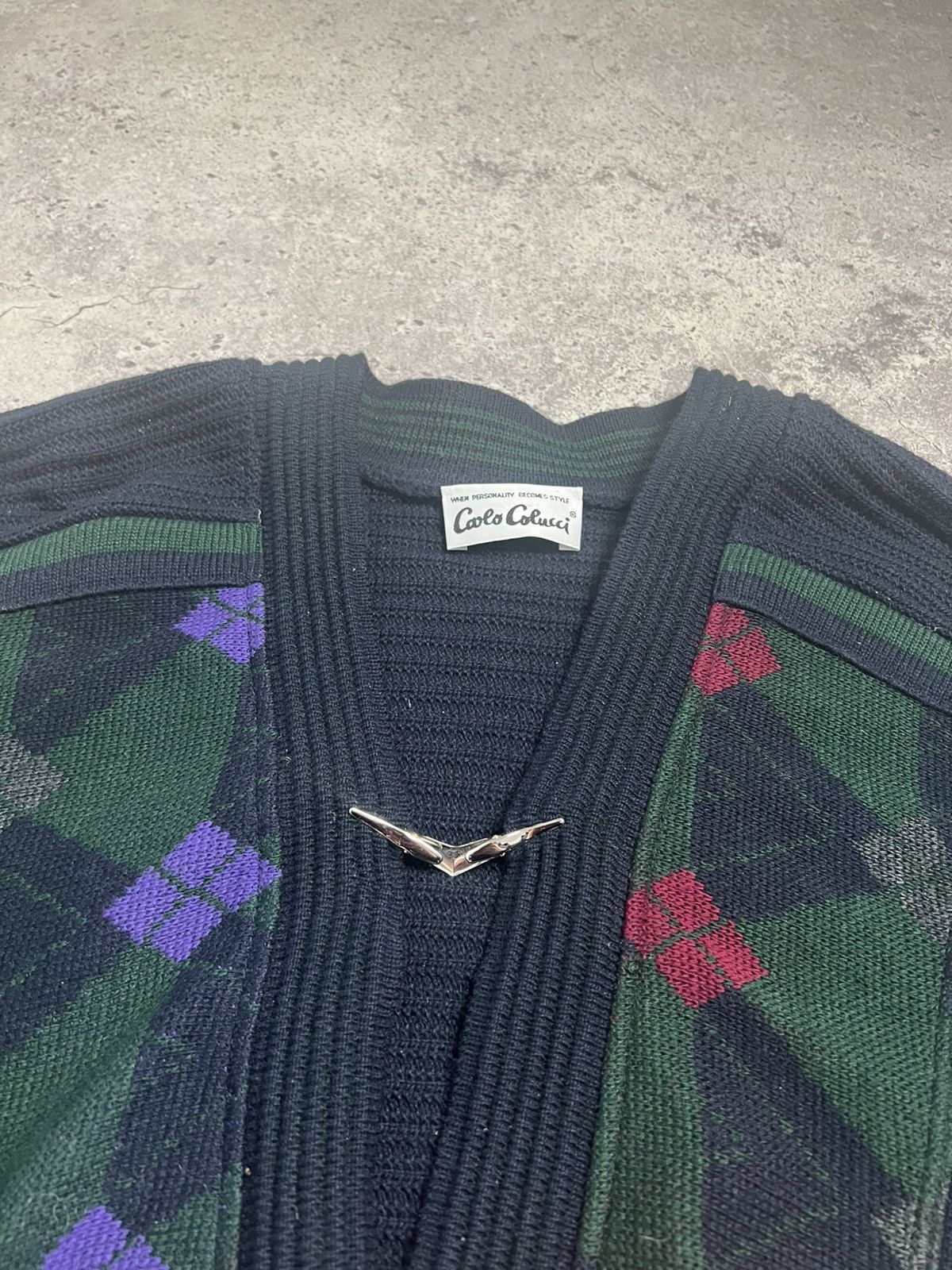 Carlo Colucci × Vintage 🔥 Rare Vintage CARLO COLUCCI Cardigan Sweater Size US L / EU 52-54 / 3 - 6 Thumbnail