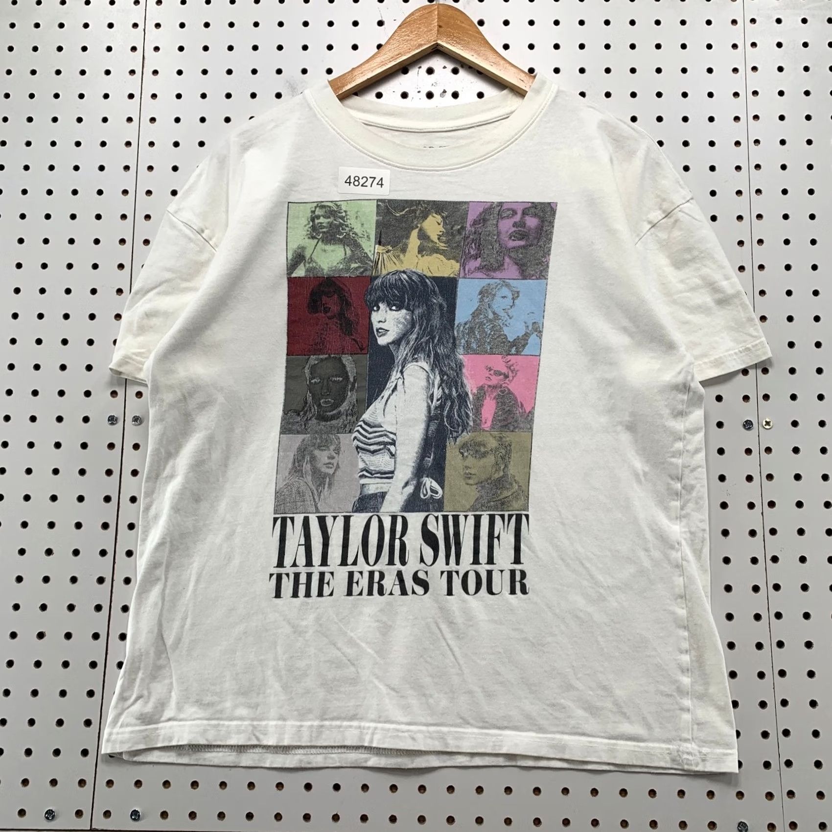 Vintage Taylor Swift T Shirt Mens Medium White The Eras Tour Music Concert Size US M / EU 48-50 / 2 - 2 Thumbnail