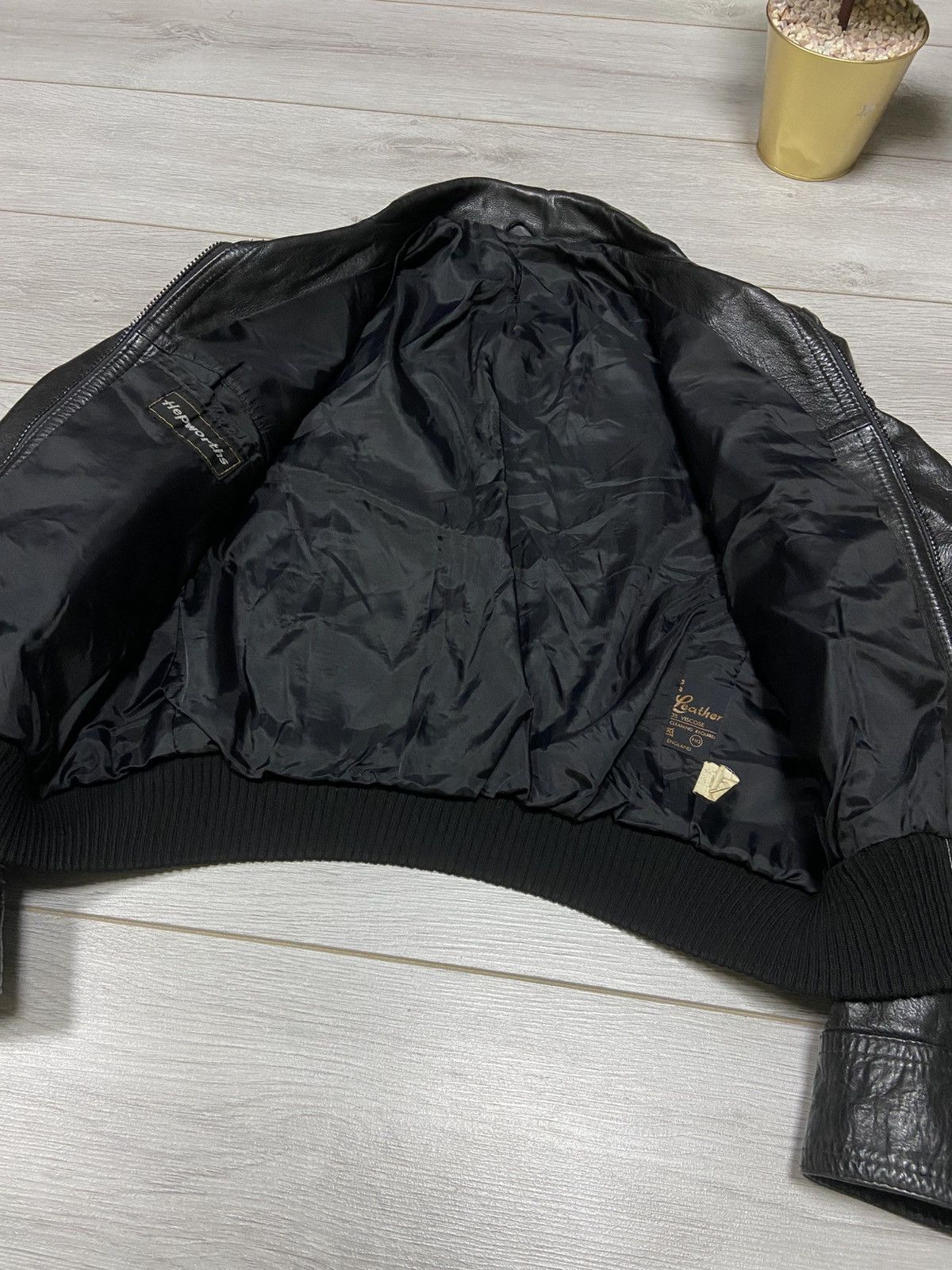 Genuine Leather Leather bomber jacket vintage zip Size US S / EU 44-46 / 1 - 8 Thumbnail