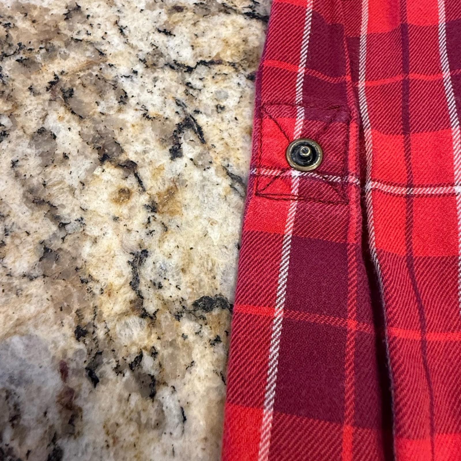 Other Arizona Jeans western plaid shirt red burgundy SZ SM Size S / US 4 / IT 40 - 3 Thumbnail