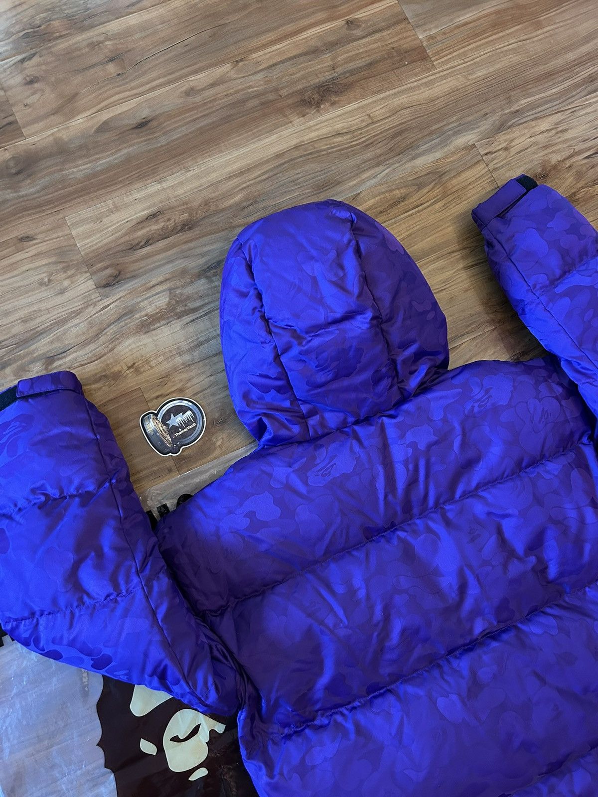 Bape STEAL Bape Purple Solid Camo Jacquard Down Jacket Size US S / EU 44-46 / 1 - 7 Thumbnail
