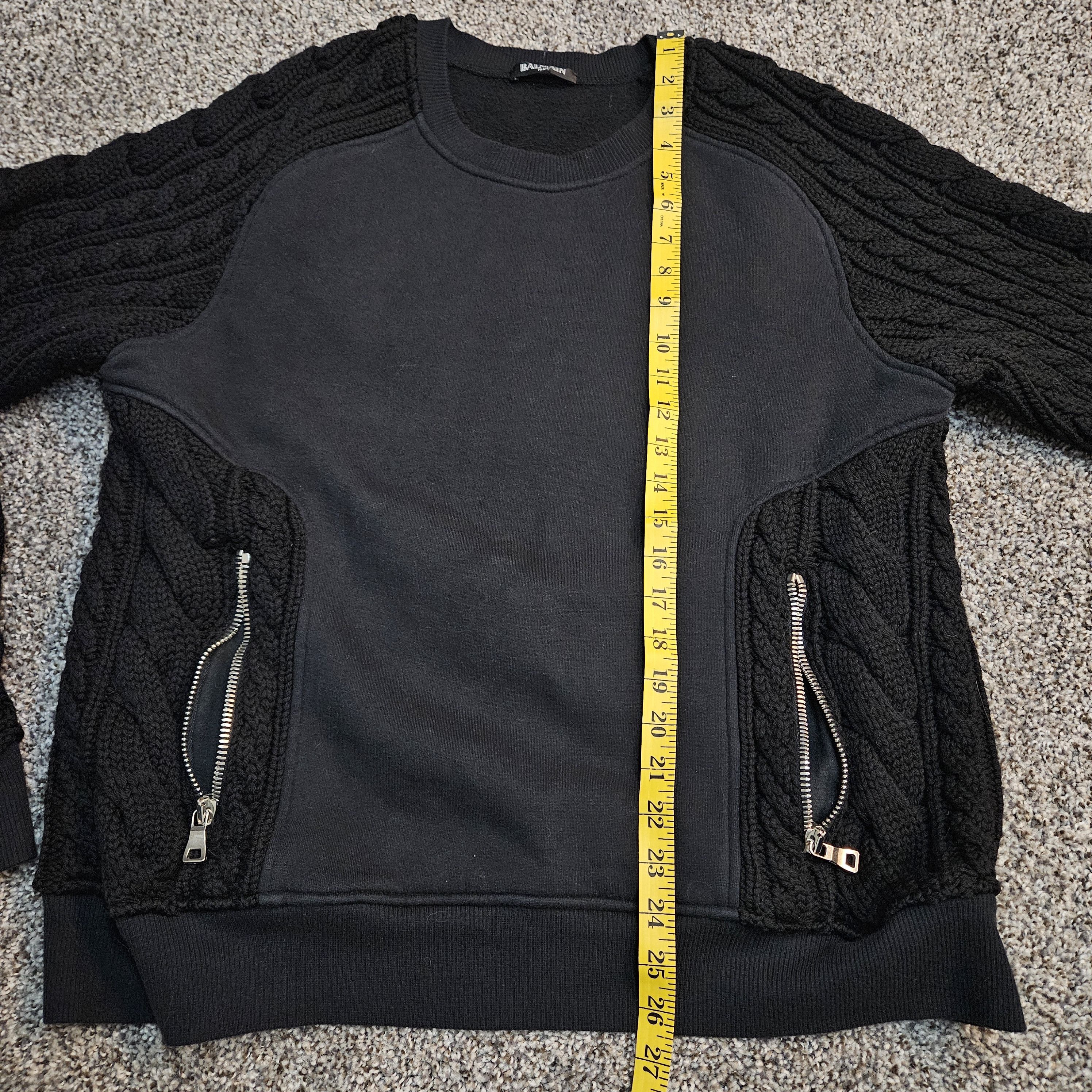 Balmain Cable Knit Jersey Crewneck Sweater W/ Hoodie Pocket Size US XL / EU 56 / 4 - 9 Thumbnail