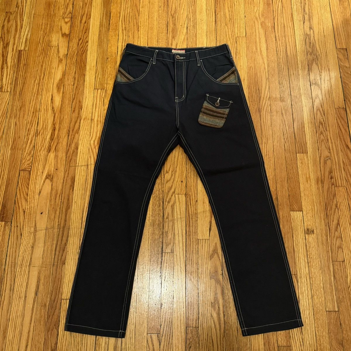image of Hysteric Glamour x Jungles Jungle Storm Tweed Pocket Pants in Navy, Men's (Size 31)
