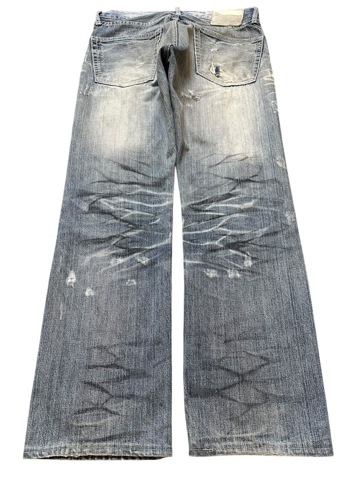 If Six Was Nine Vintage Japanese Brand Blue Faded Distressed Loose Jeans Size US 32 / EU 48 - 2 Thumbnail