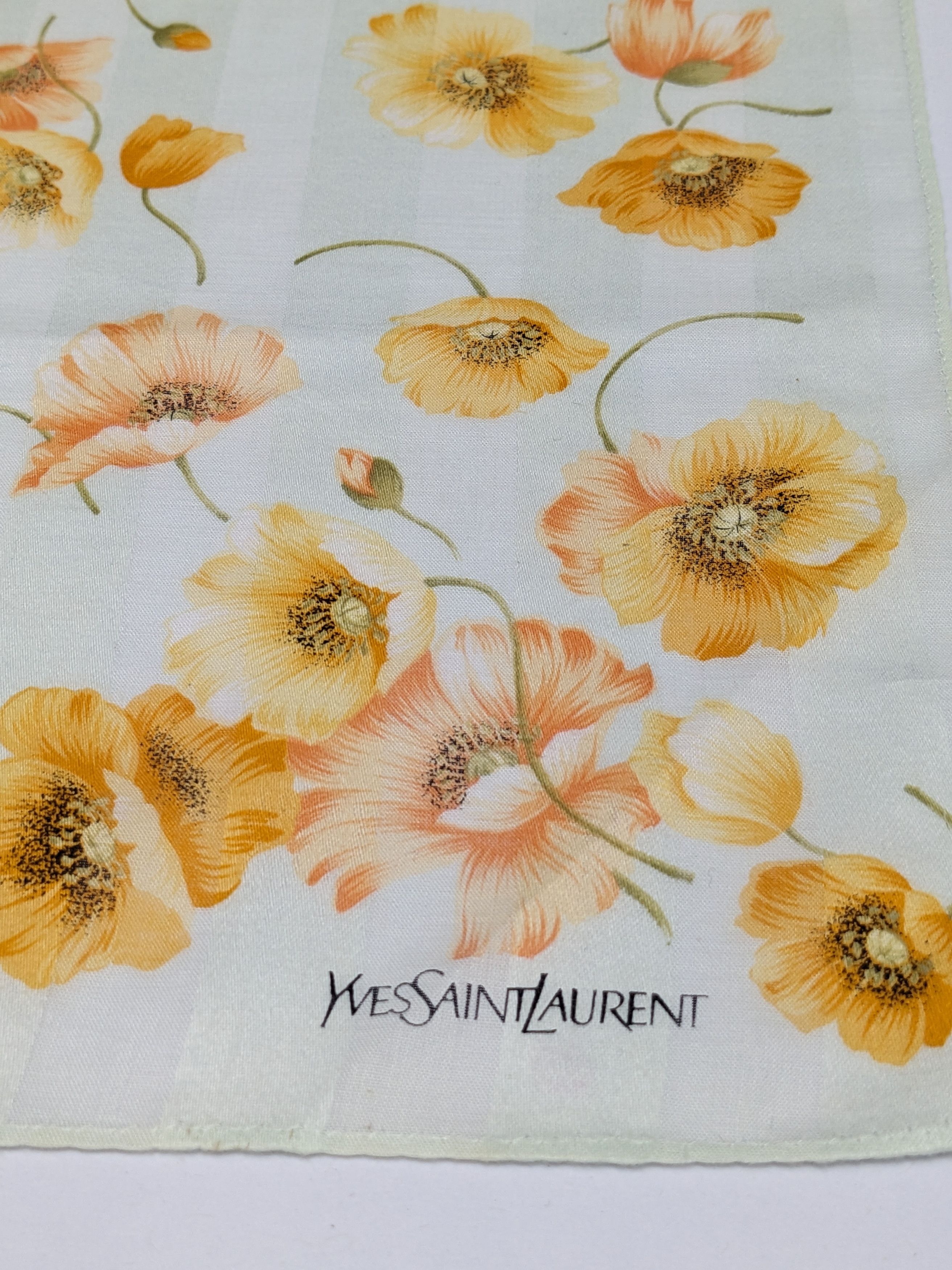 Yves Saint Laurent Vintage Yves Saint Laurent YSL Handkerchief Poppy Floral Size ONE SIZE - 2 Thumbnail