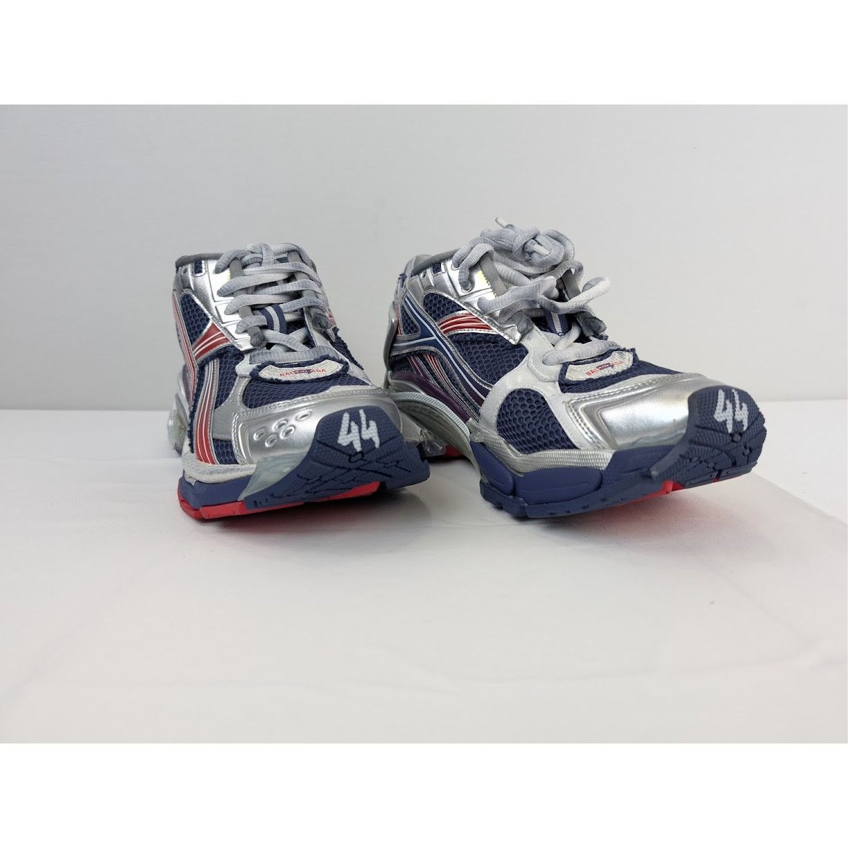 Balenciaga o1rshd1 Mesh Rubber Runner in Navy/Red/Grey Size US 11 / EU 44 - 5 Thumbnail