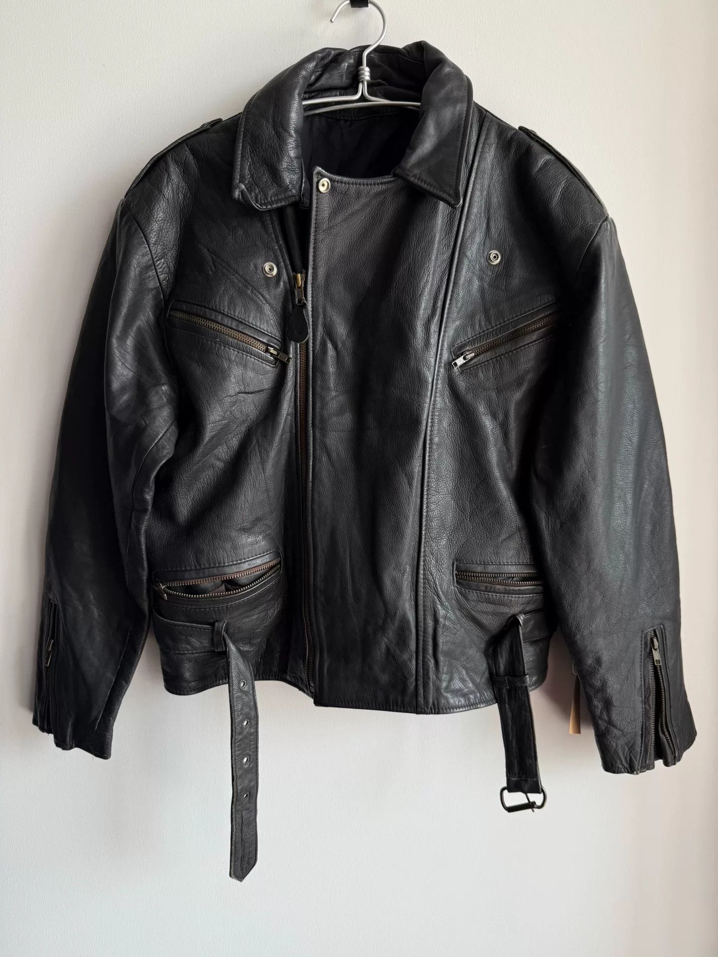 Vintage Vintage 80-90s Buckle Moto Jacket Size US M / EU 48-50 / 2 - 1 Thumbnail