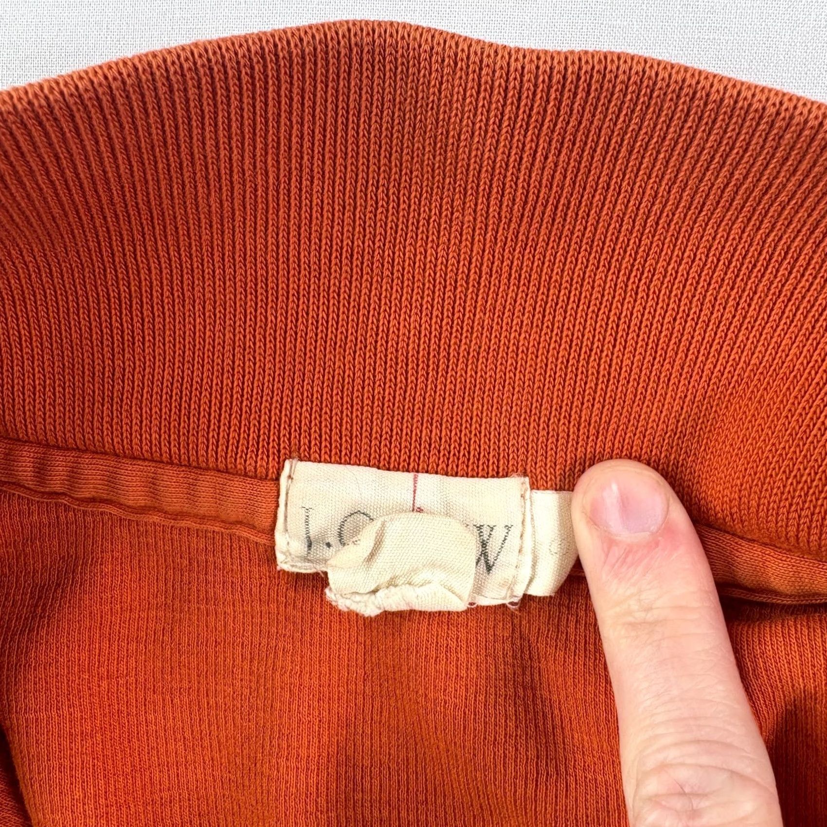 J.Crew VINTAGE J.CREW Oarsman Sweater Mens Small Orange 1/4 Zip Pullover Casual 90s Mens Size US S / EU 44-46 / 1 - 6 Thumbnail