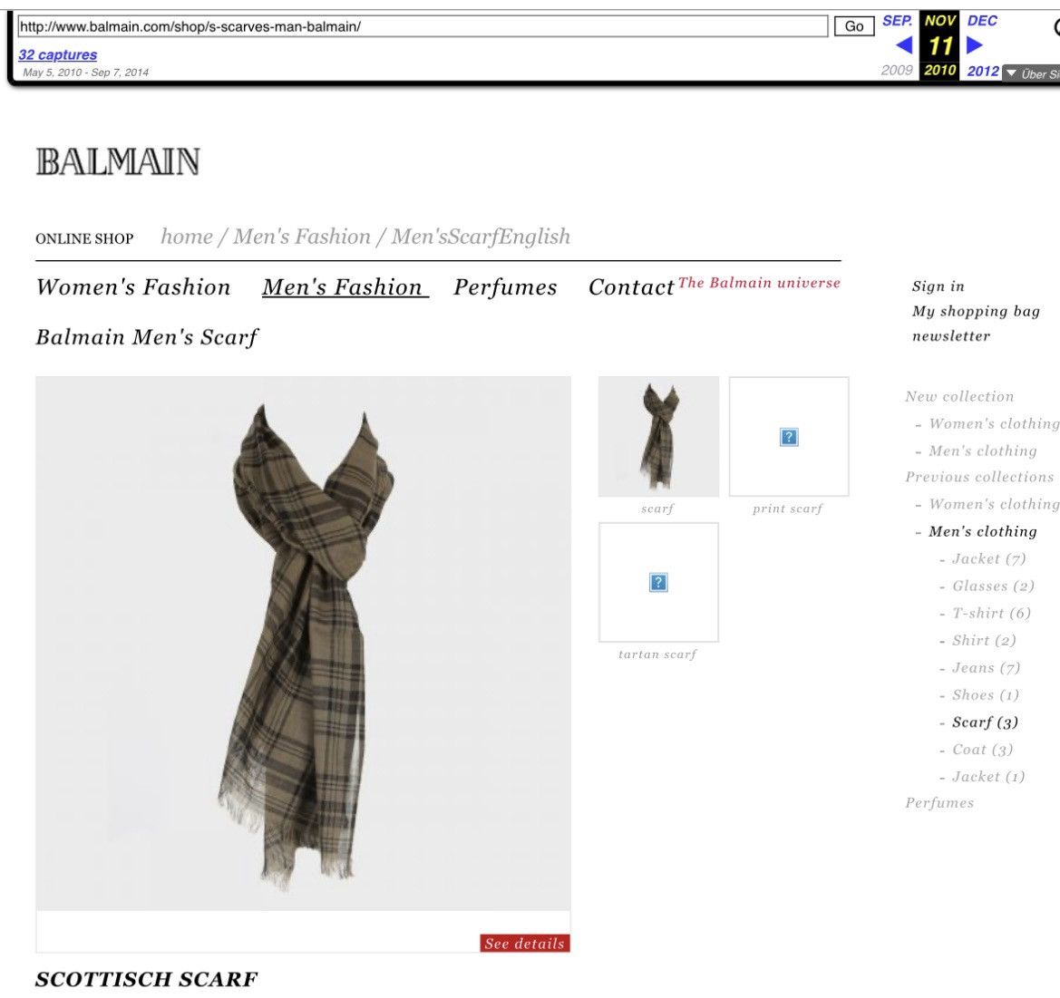 Balmain Balmain Homme SS10 Scarf Decarnin Size ONE SIZE - 6 Thumbnail