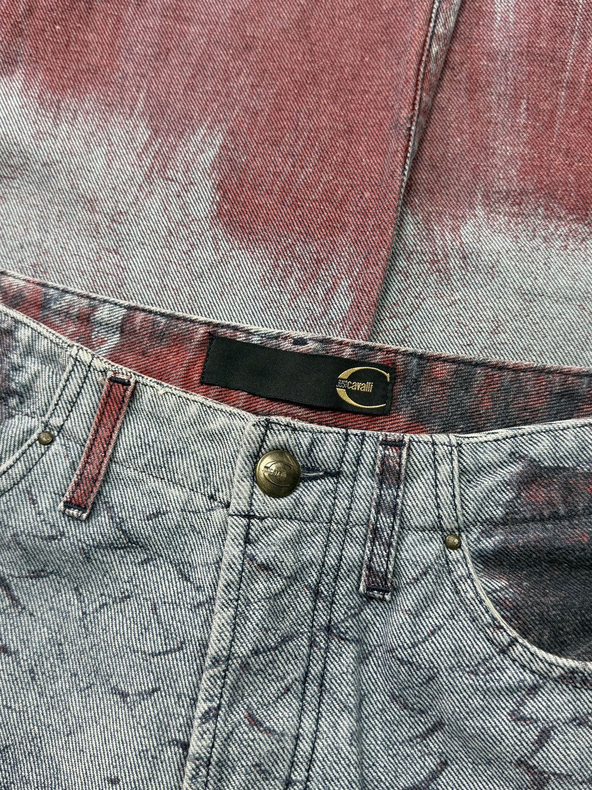 Roberto Cavalli Roberto Cavalli S/S2001 Flared Bleeding Python Scale Jeans Size 30" / US 8 / IT 44 - 14 Thumbnail