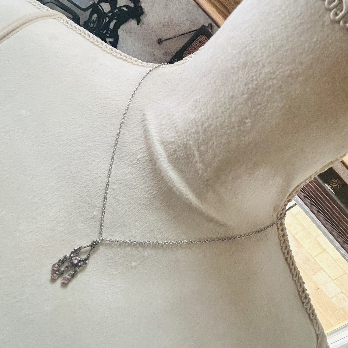 Handmade Handcrafted repurpose pink stone chandelier pendant necklace Size ONE SIZE - 1 Thumbnail