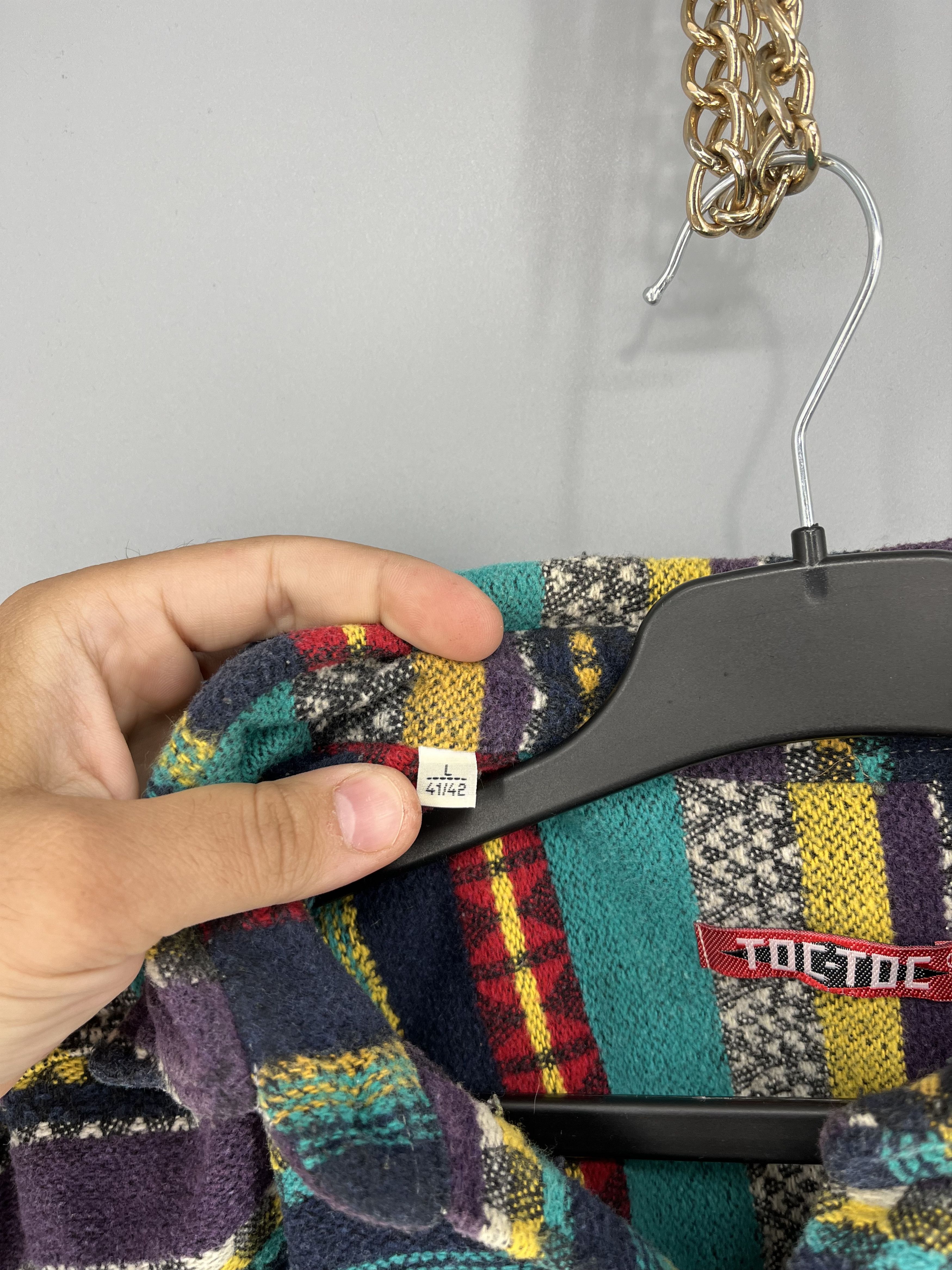 Japanese Brand 💥RARE💥Vintage Toc Toc Very Еhick Flannel Coogi Style Size US L / EU 52-54 / 3 - 12 Thumbnail