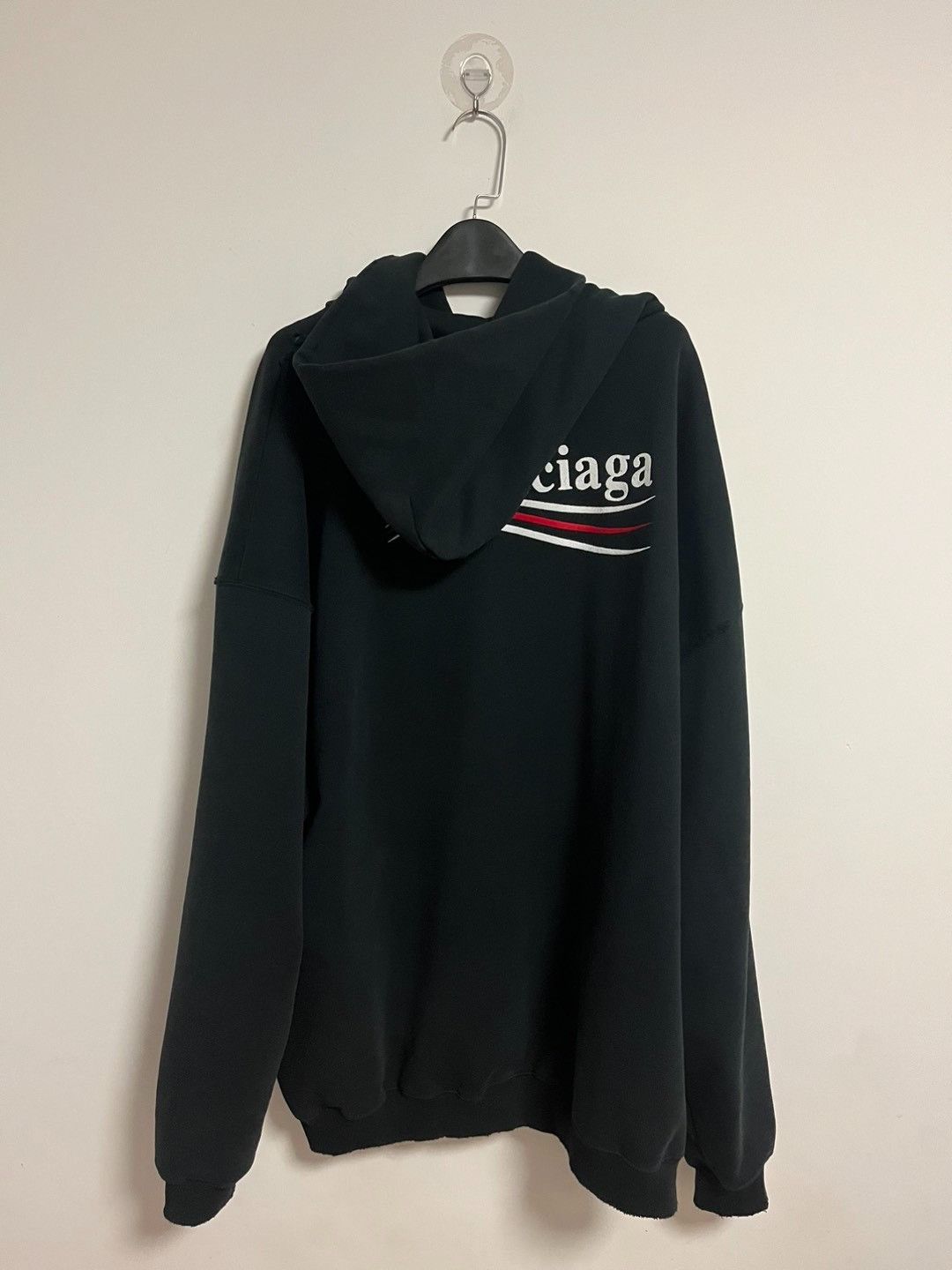 Balenciaga Balenciaga worn-out holed embroidered cola logo hoodie 2501 Size US XS / EU 42 / 0 - 2 Thumbnail