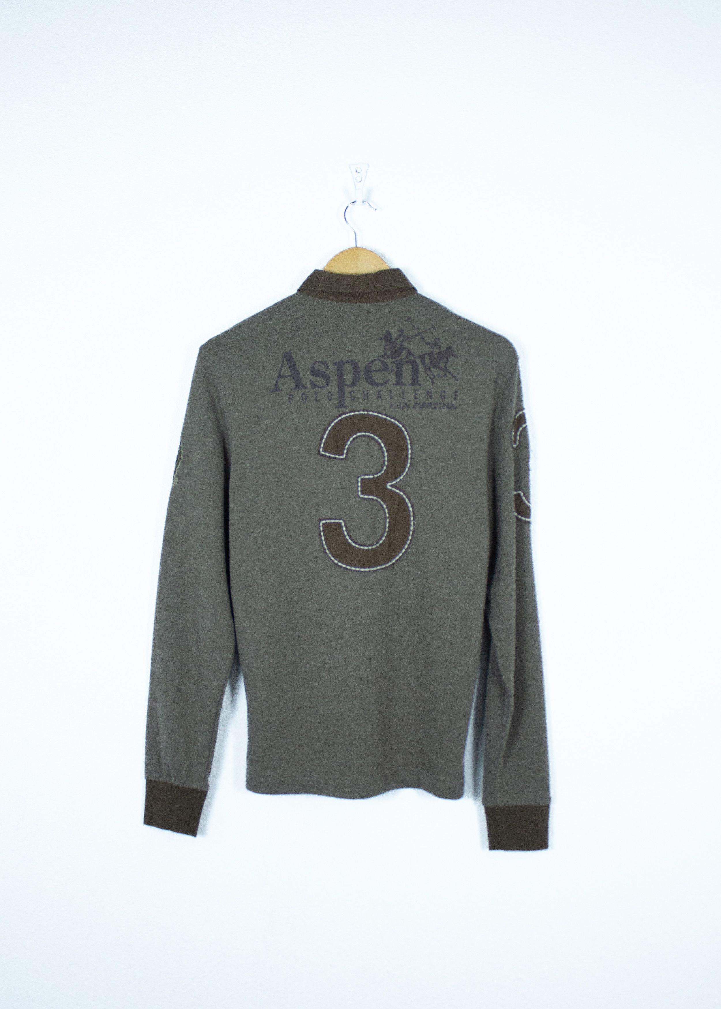 La Martina Vintage La Martina Aspen Polo Letterman Rugby Shirt Size US S / EU 44-46 / 1 - 6 Thumbnail