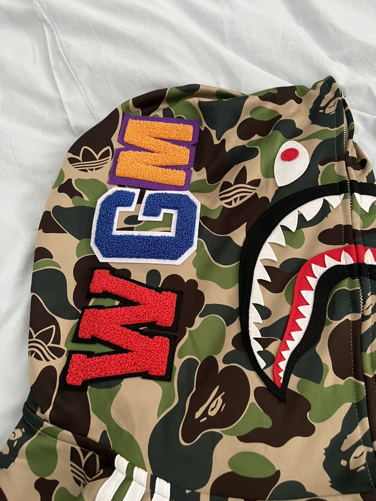 Adidas × Bape Camo Shark Full Zip Hoodie Size US XL / EU 56 / 4 - 4 Thumbnail