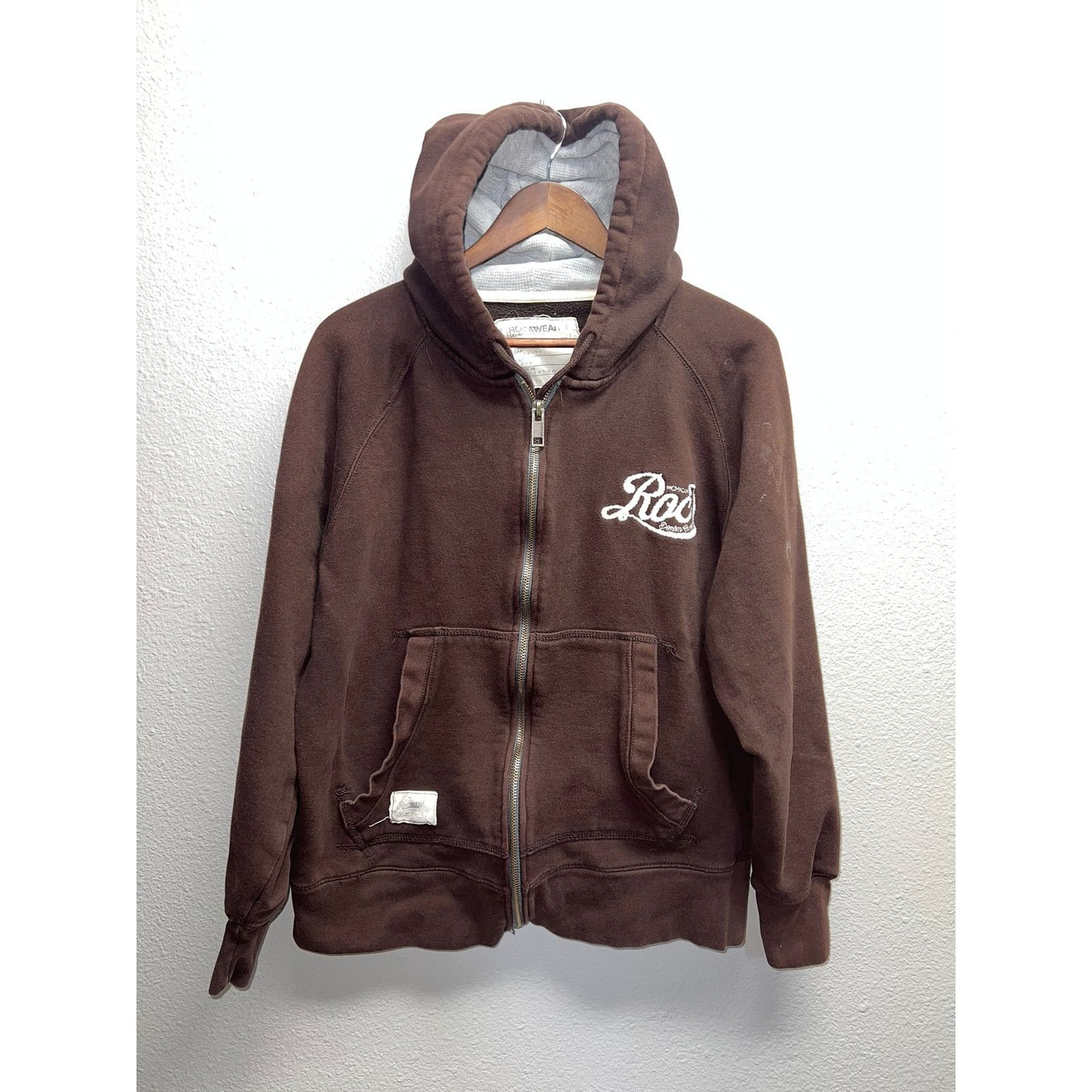 Vintage Rocawear Brown Hoodie Roc Denim Co Premium Honor Y2K Large Size US L / EU 52-54 / 3 - 1 Thumbnail