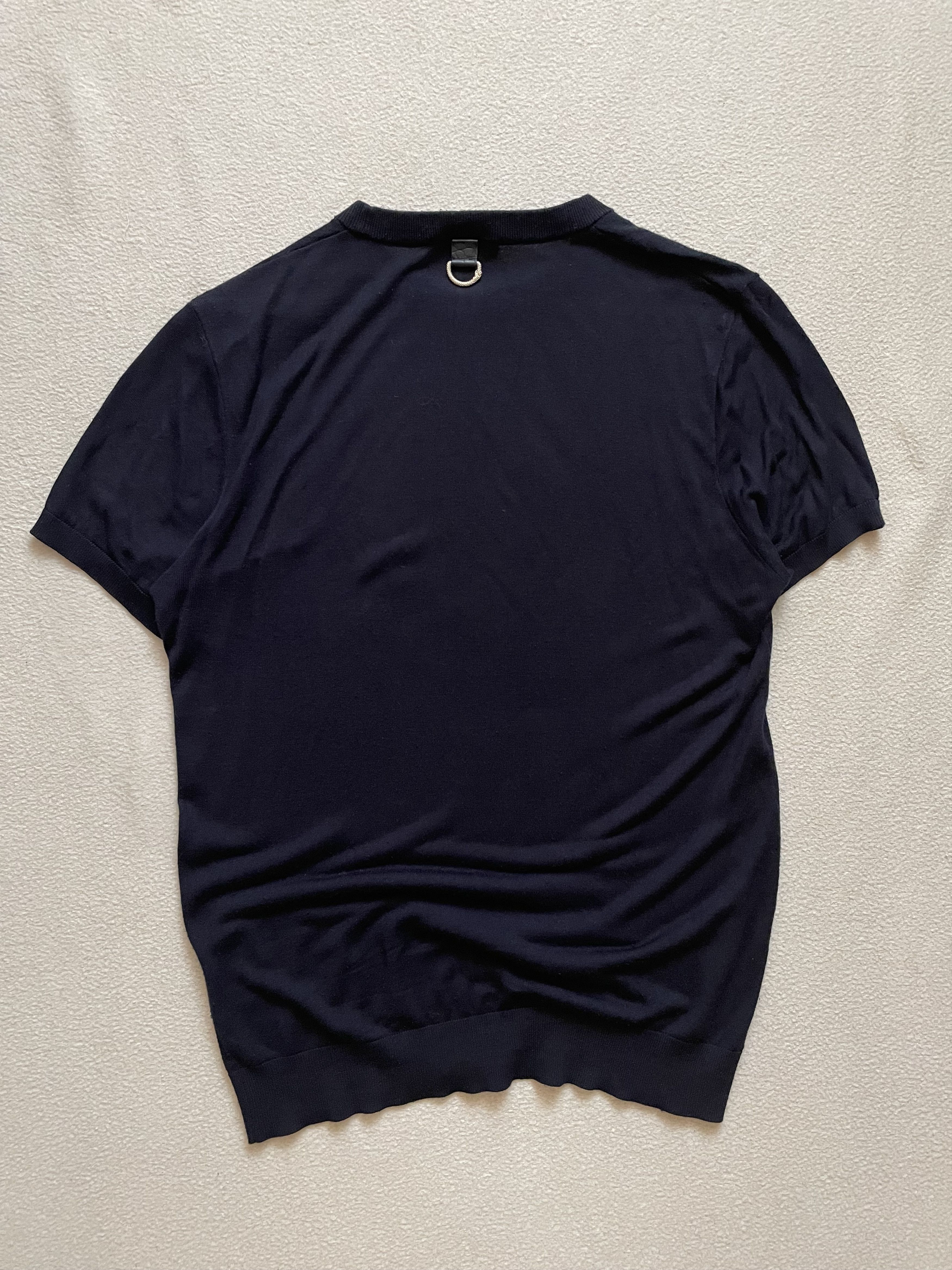 Zilli Zilli Silk Old Money Style T-shirt With Snake Leather| Navy Size US M / EU 48-50 / 2 - 5 Thumbnail
