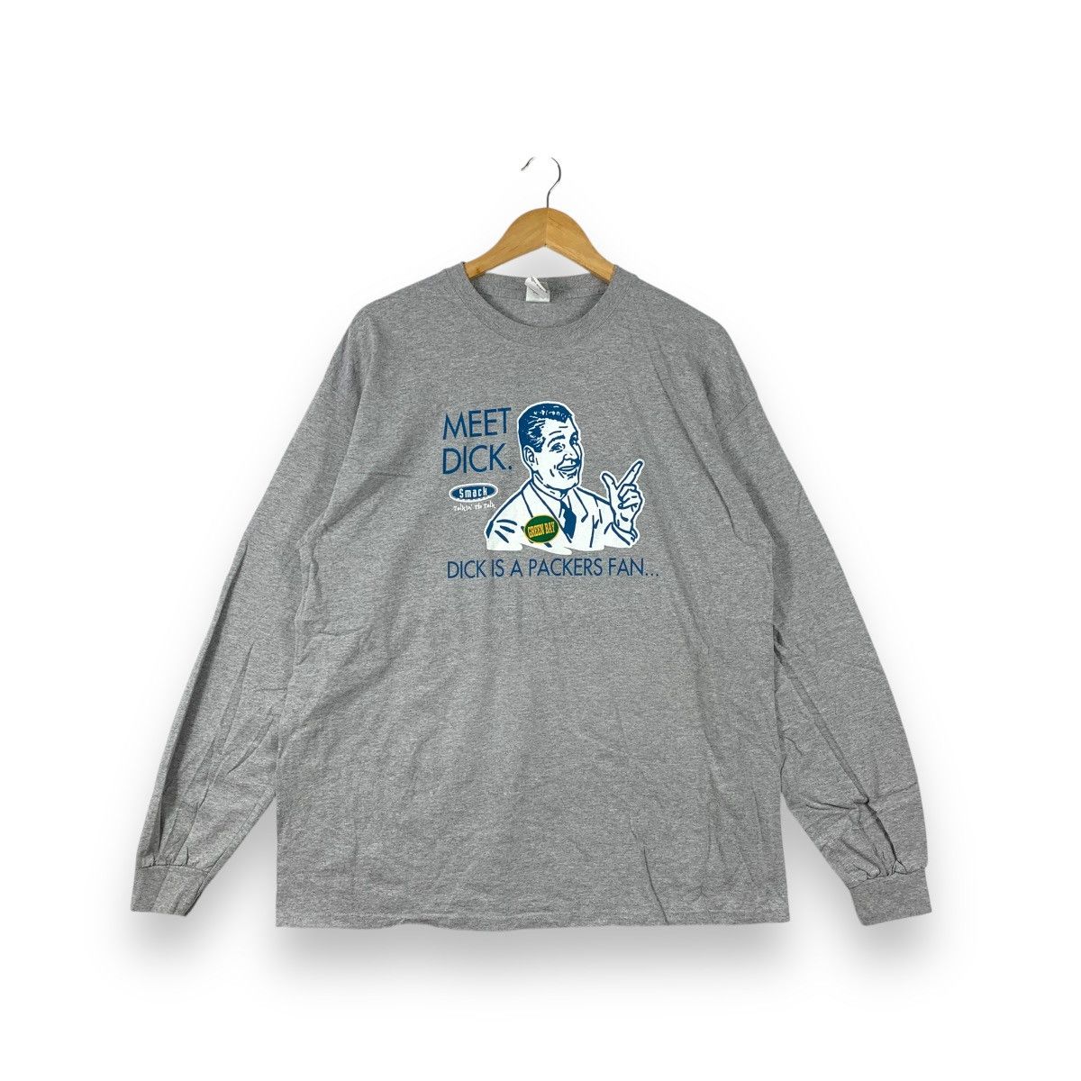 Vintage Vintage GREEN BAY PACKERS NFL Meet Dick Tee Shirt Long Size US XL / EU 56 / 4 - 1 Thumbnail