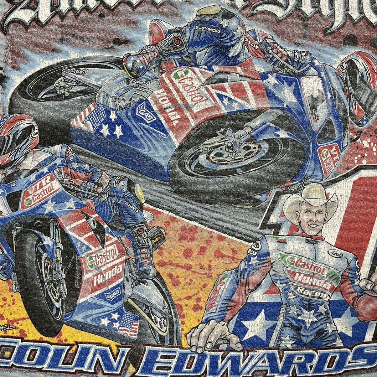 Vintage Vintage Colin Edwards World Champion Honda racing tee 00’s Size US L / EU 52-54 / 3 - 5 Thumbnail