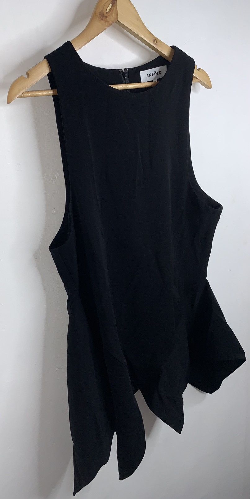 Designer Enfold Asymetric Dress Size XS / US 0-2 / IT 36-38 - 3 Thumbnail