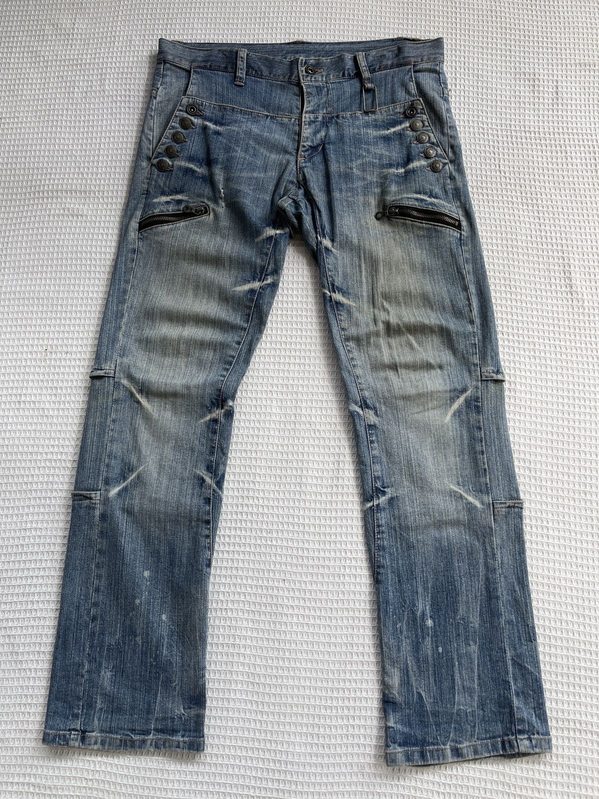 Hysteric Glamour LastDrop🔥Rare🔥PPFM Seditionaries Punk Design LightWash Denim Size US 34 / EU 50 - 2 Thumbnail