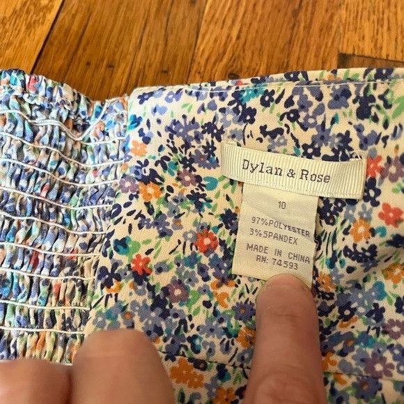 Other Dylan & Rose Floral Strapless Ribbed Sweetheart Dress Size L / US 10 / IT 46 - 7 Thumbnail